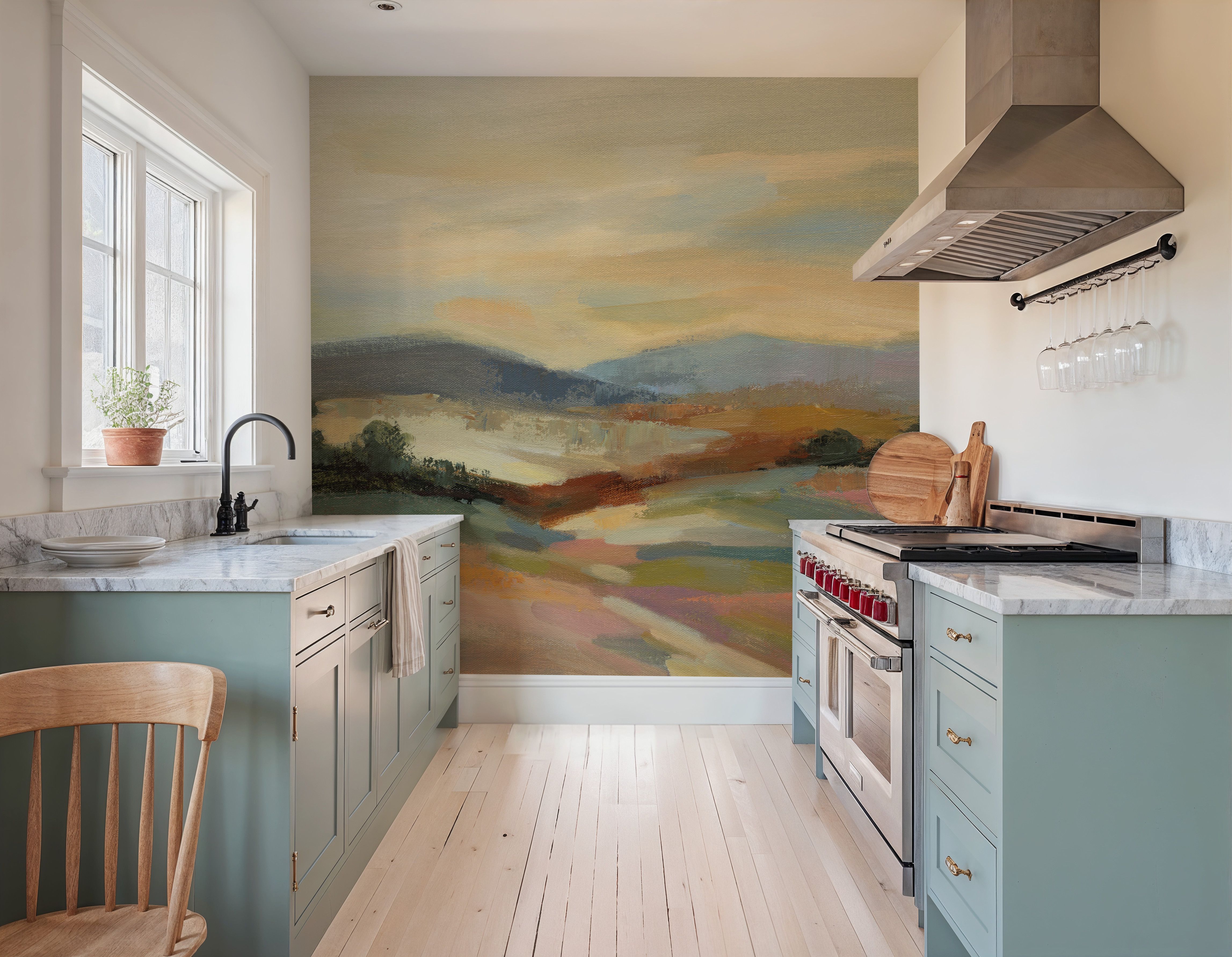 Pink and Sage Hills
