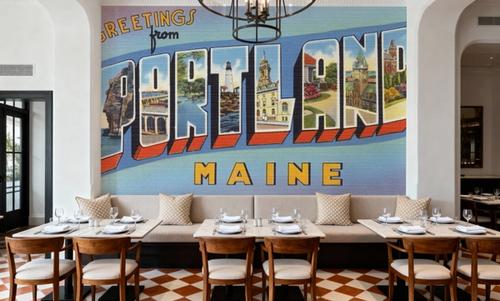 Greetings from Portland MA. - Screenprint Postcard