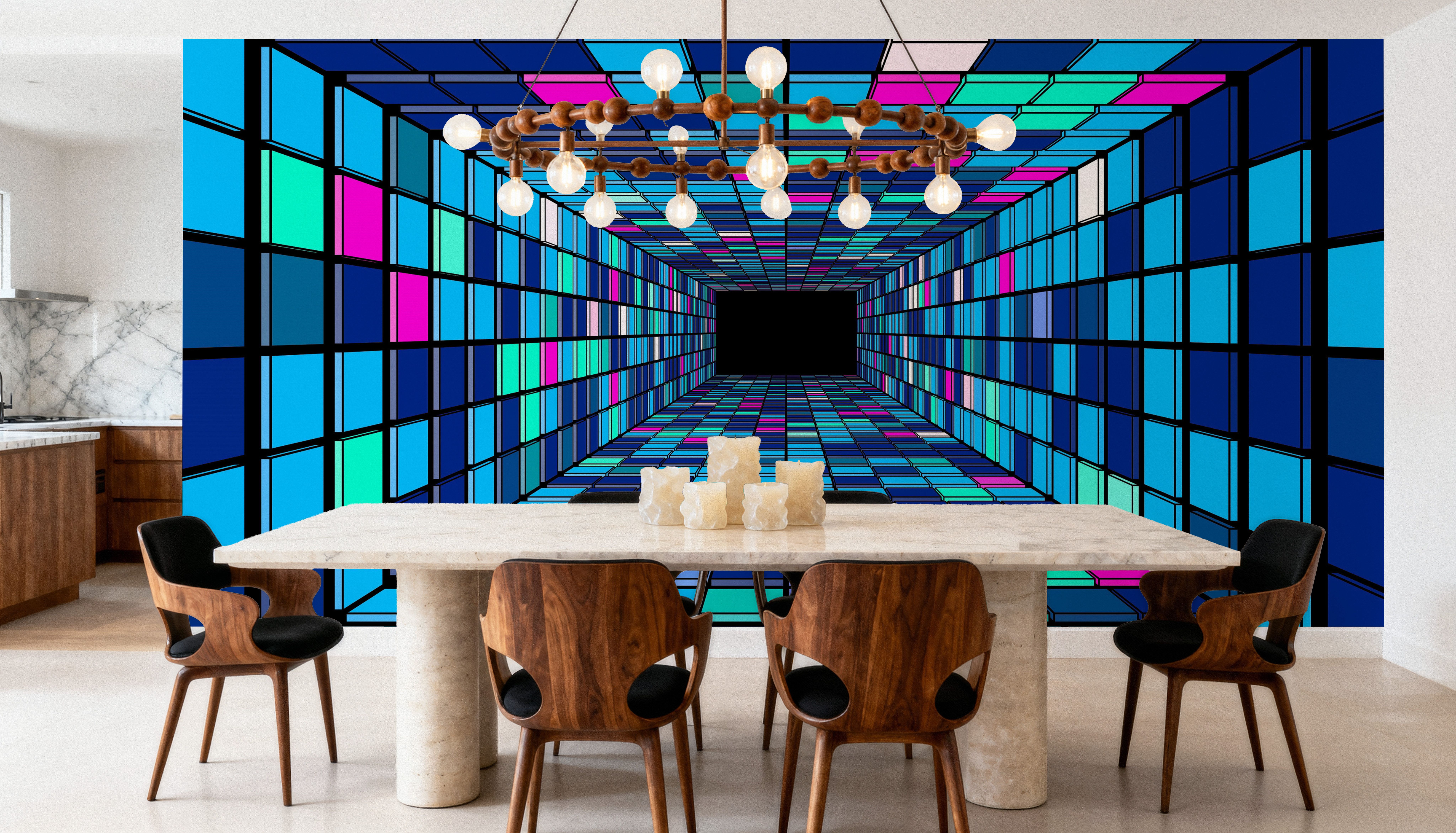 Retro Game Tunnel, Blue