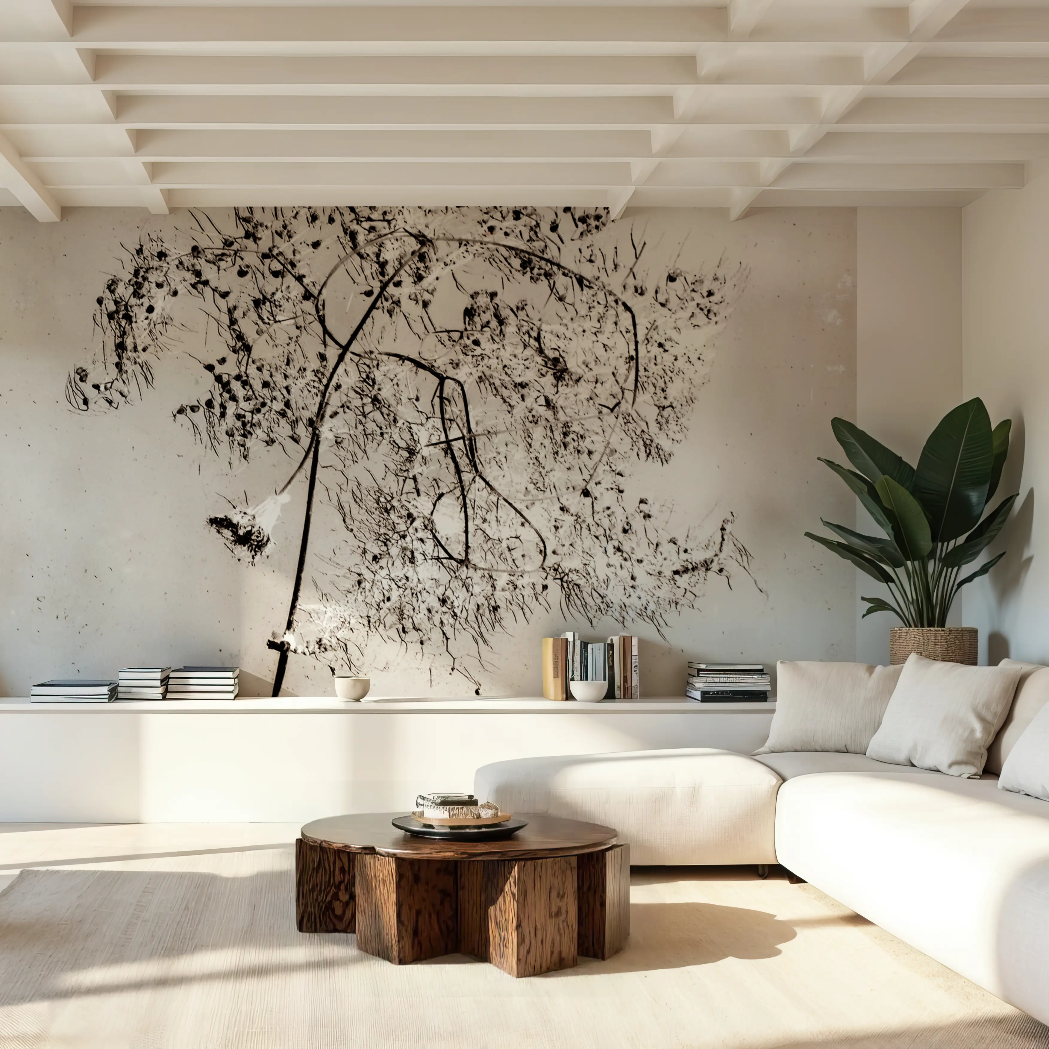 Fotobehang - Glass Plate V - Abstract Kunst Natuur Mural - Bruin - Slaapkamers - Wallism Nederland - Zelfklevend of Vliesbehang