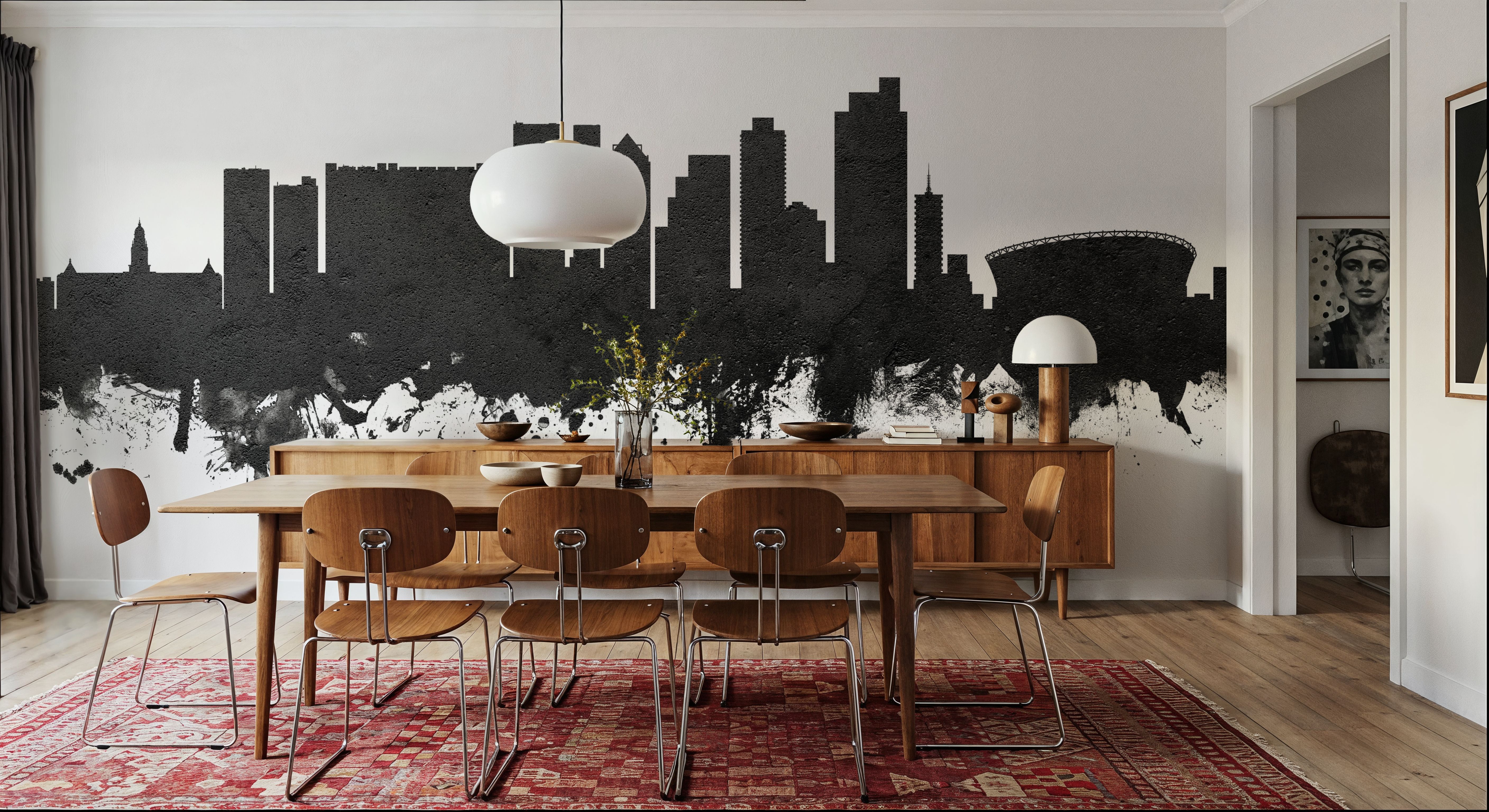 Cape Town Skyline Black & White