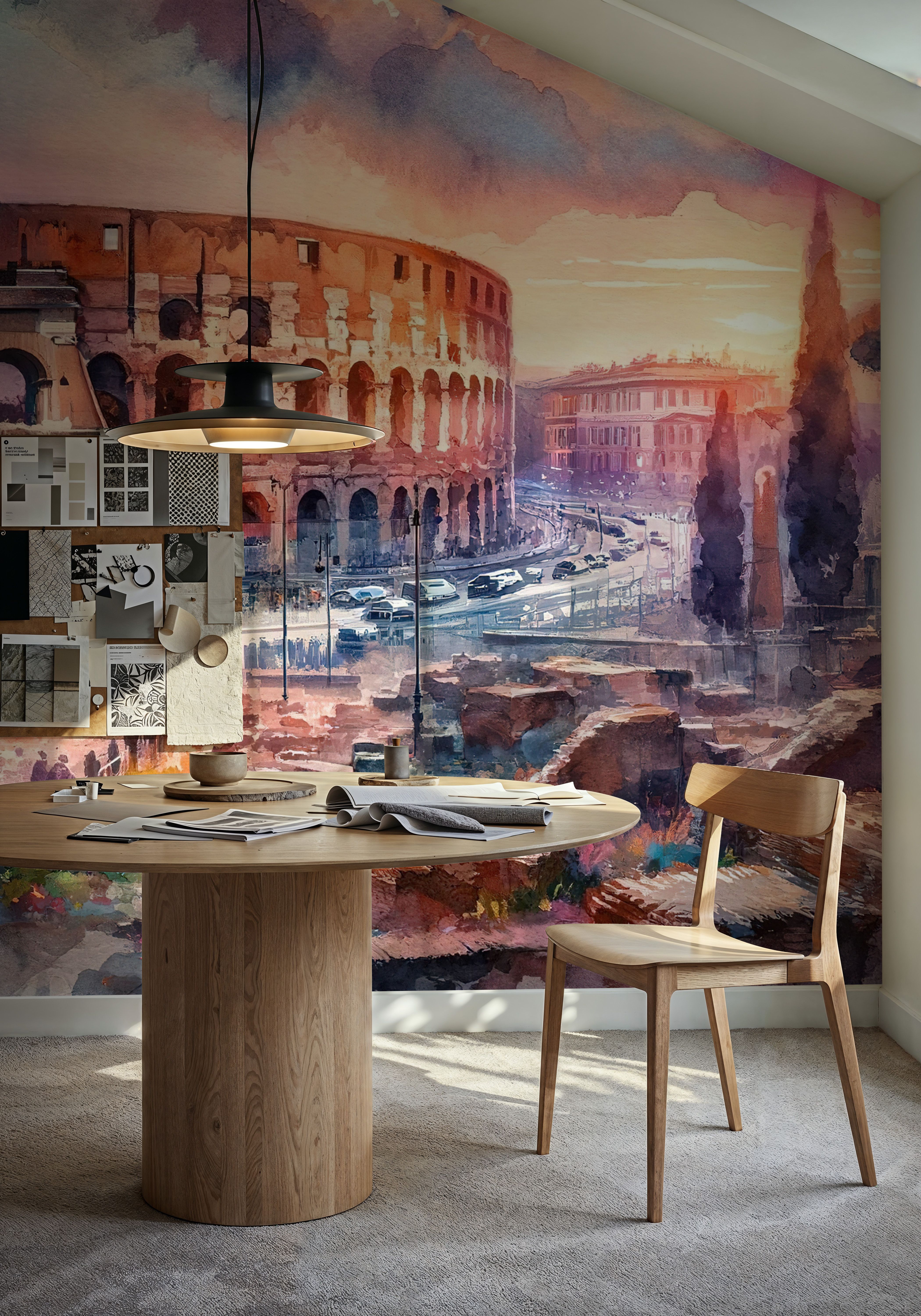 Watercolor Rome Colosseum