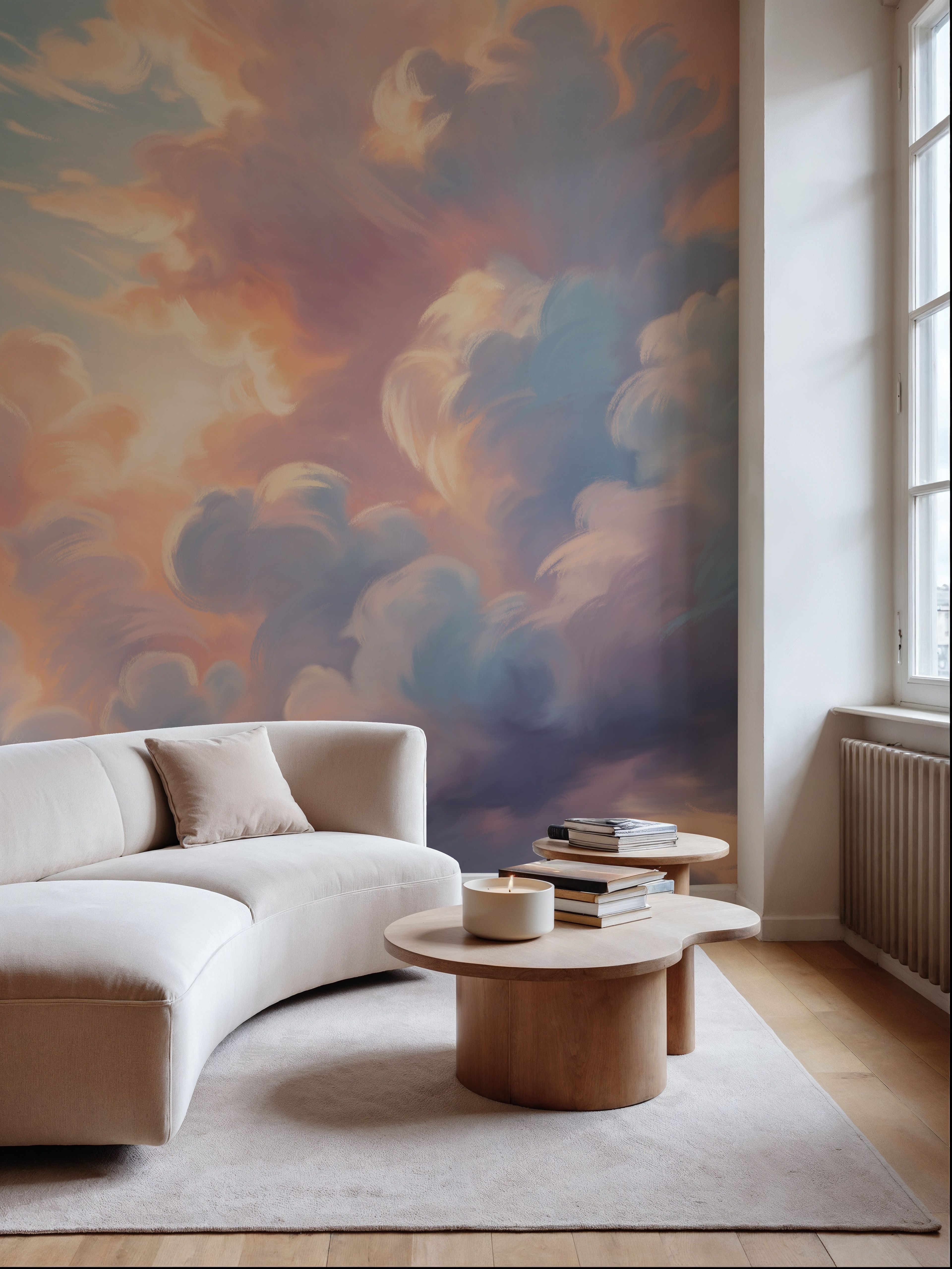 Clouding, Pink & Lavender