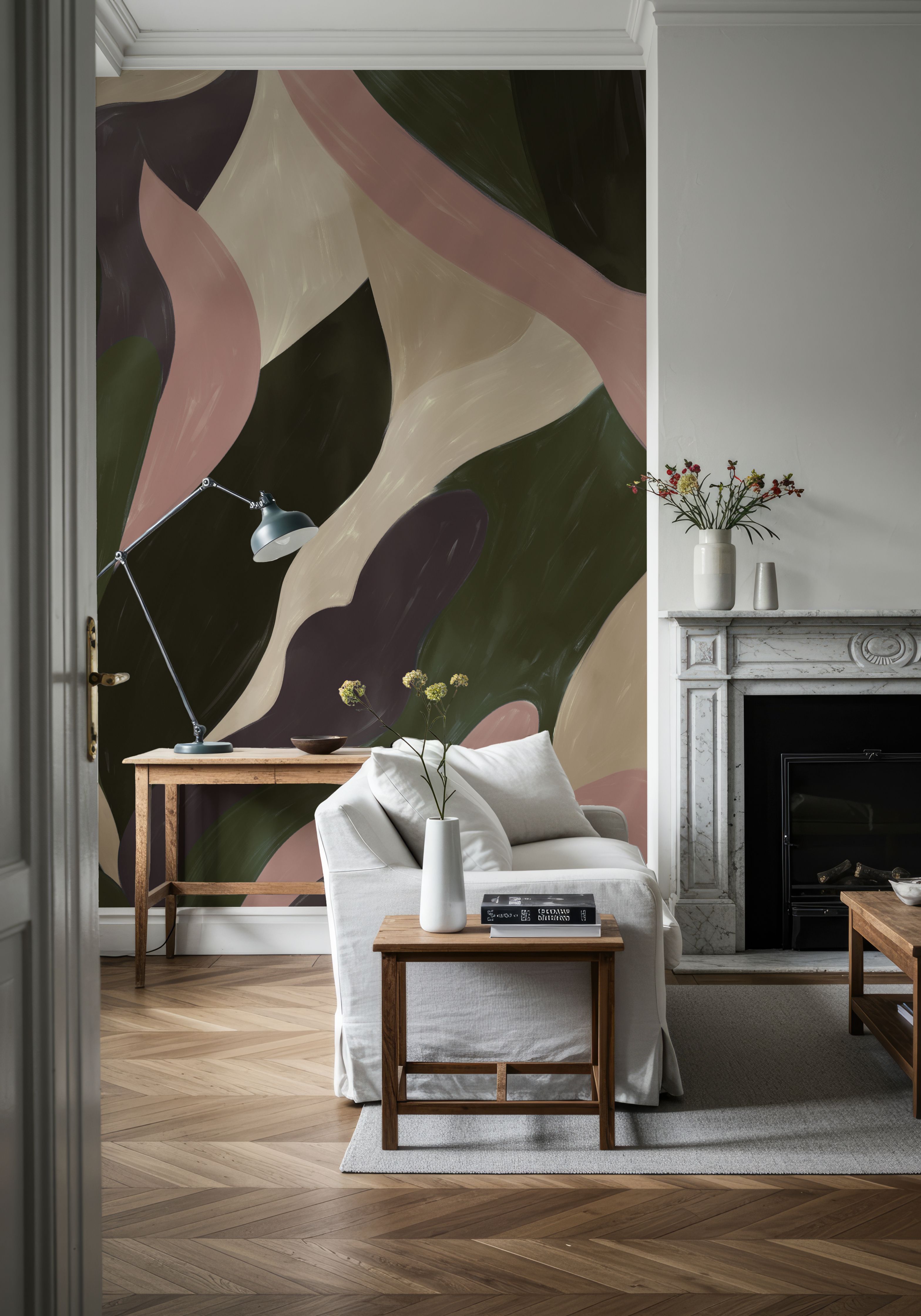 Dynamic Fields, Forest Green & Rose