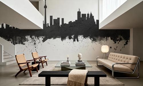 Toronto Canada Skyline Black & White