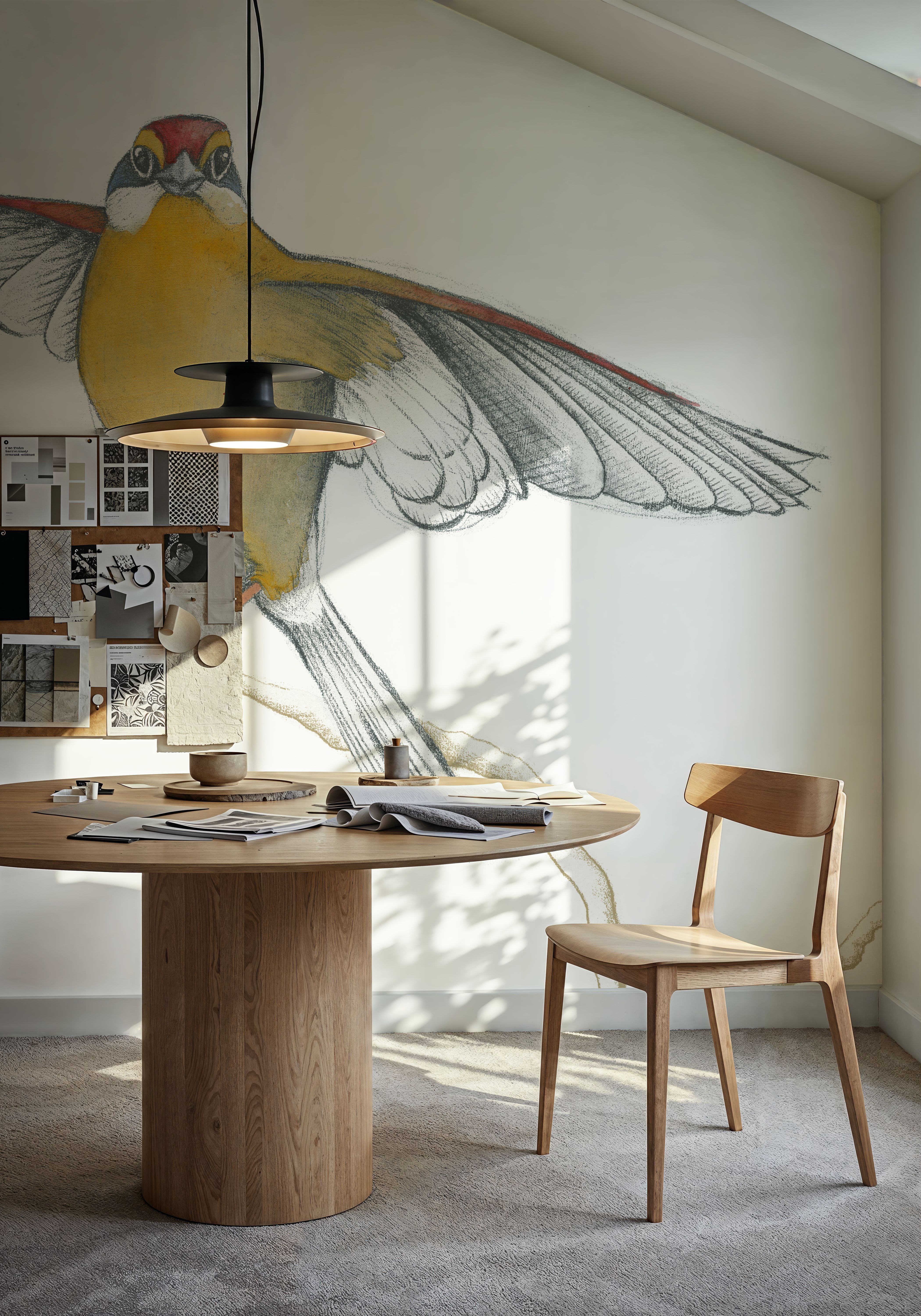 Arts and Crafts Birds IV on White