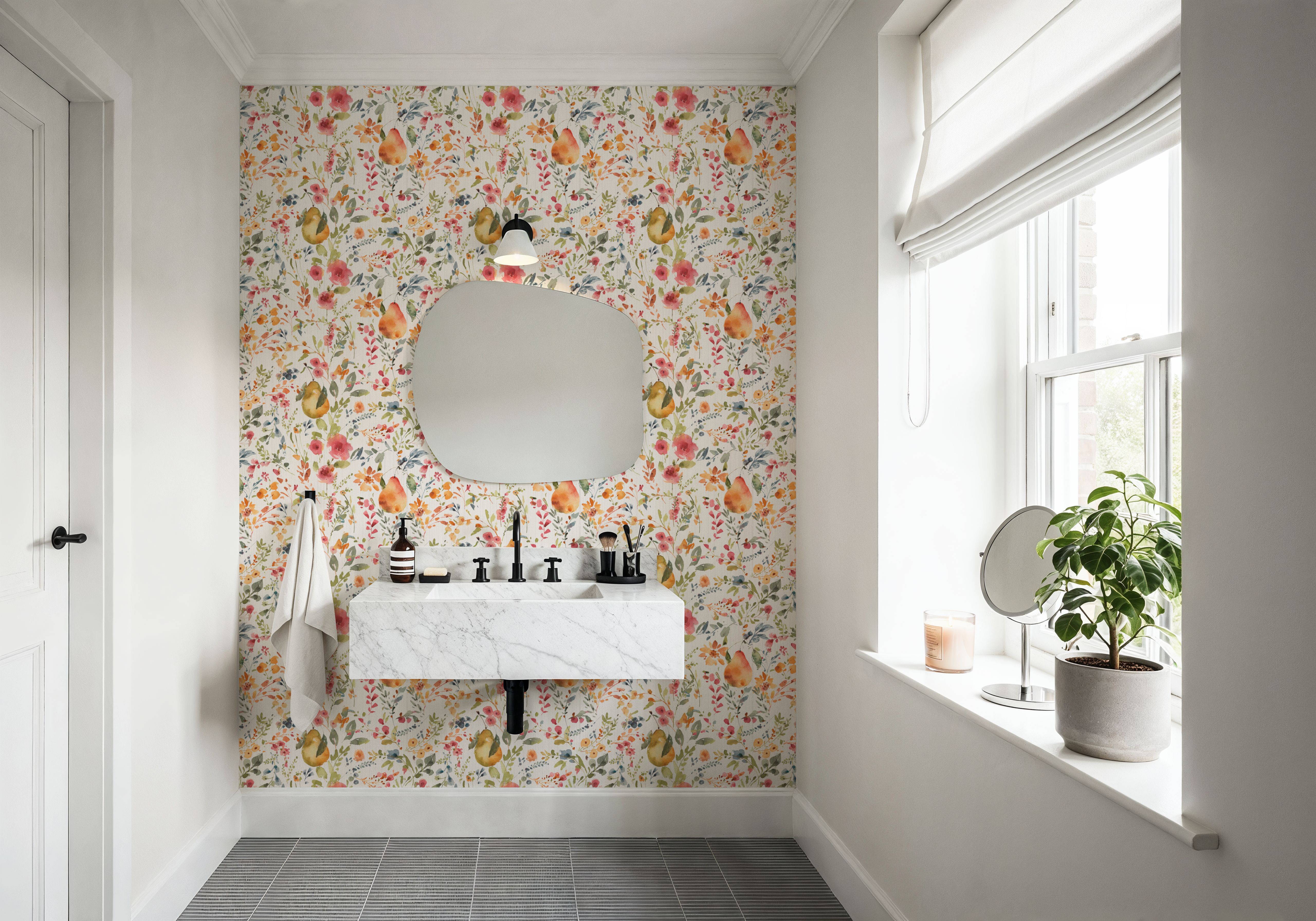 Time to Share Flowers and Pears White