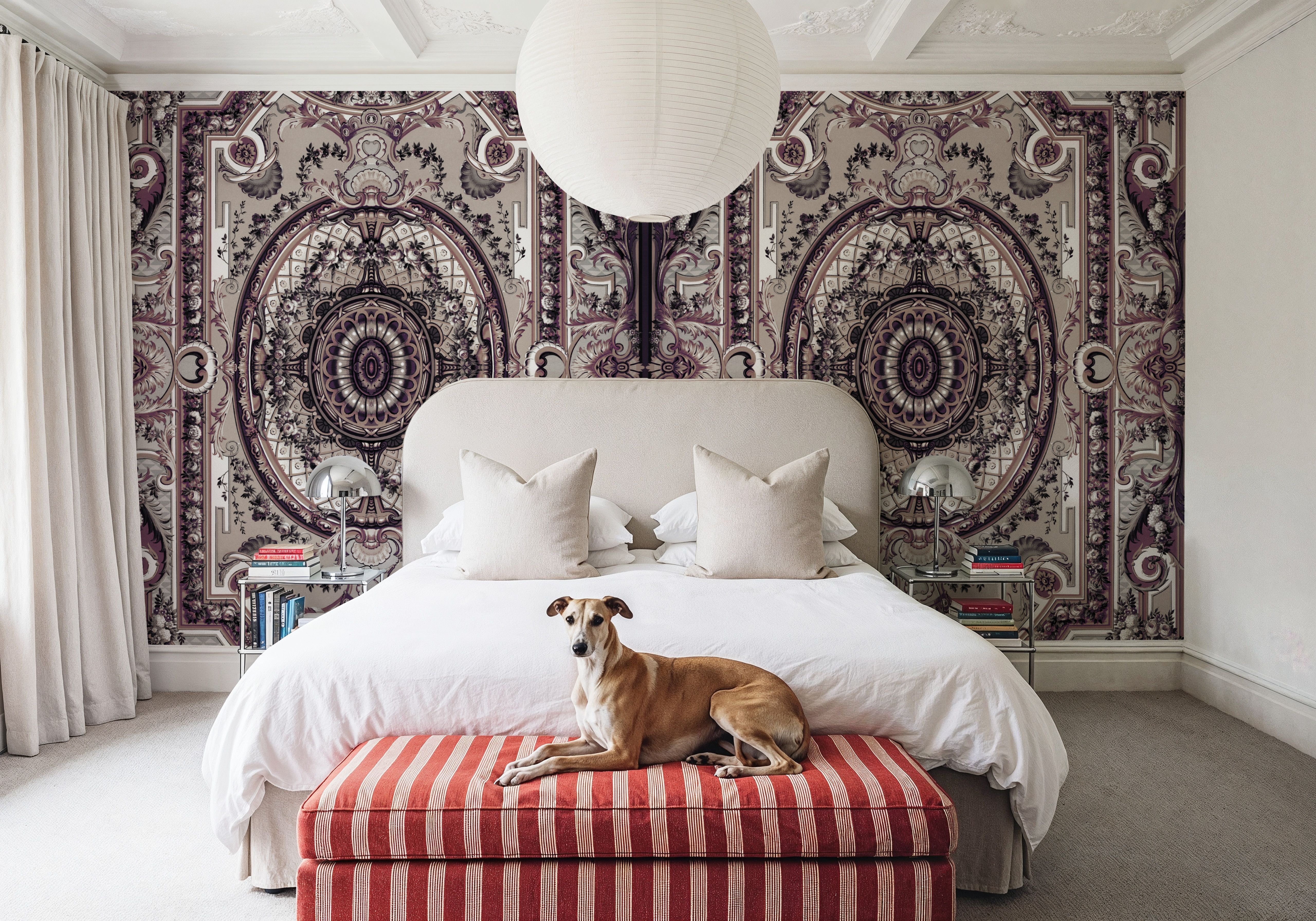 Golden Era, Light Burgundy, Tapet