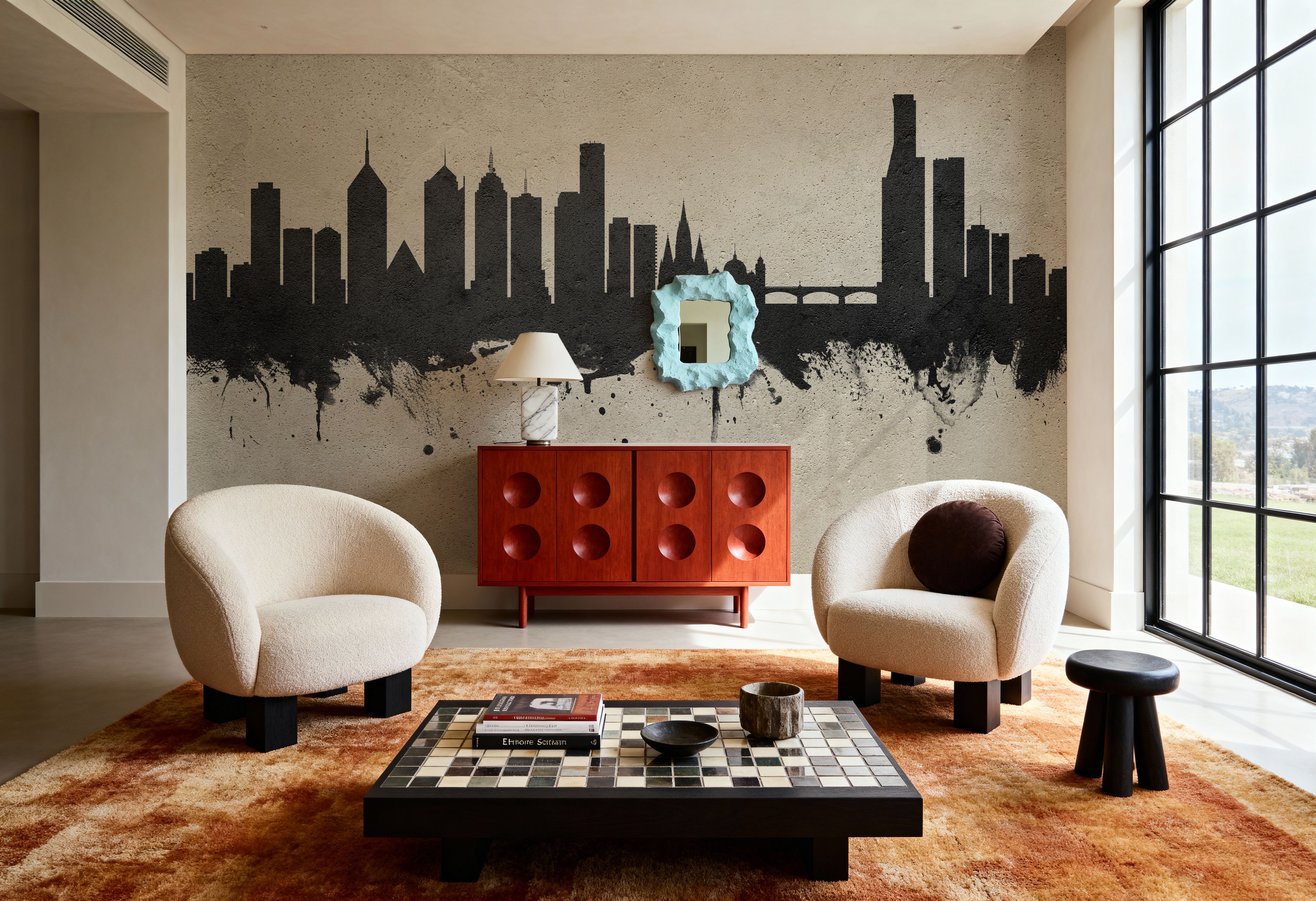 Melbourne Australia Skyline Concrete