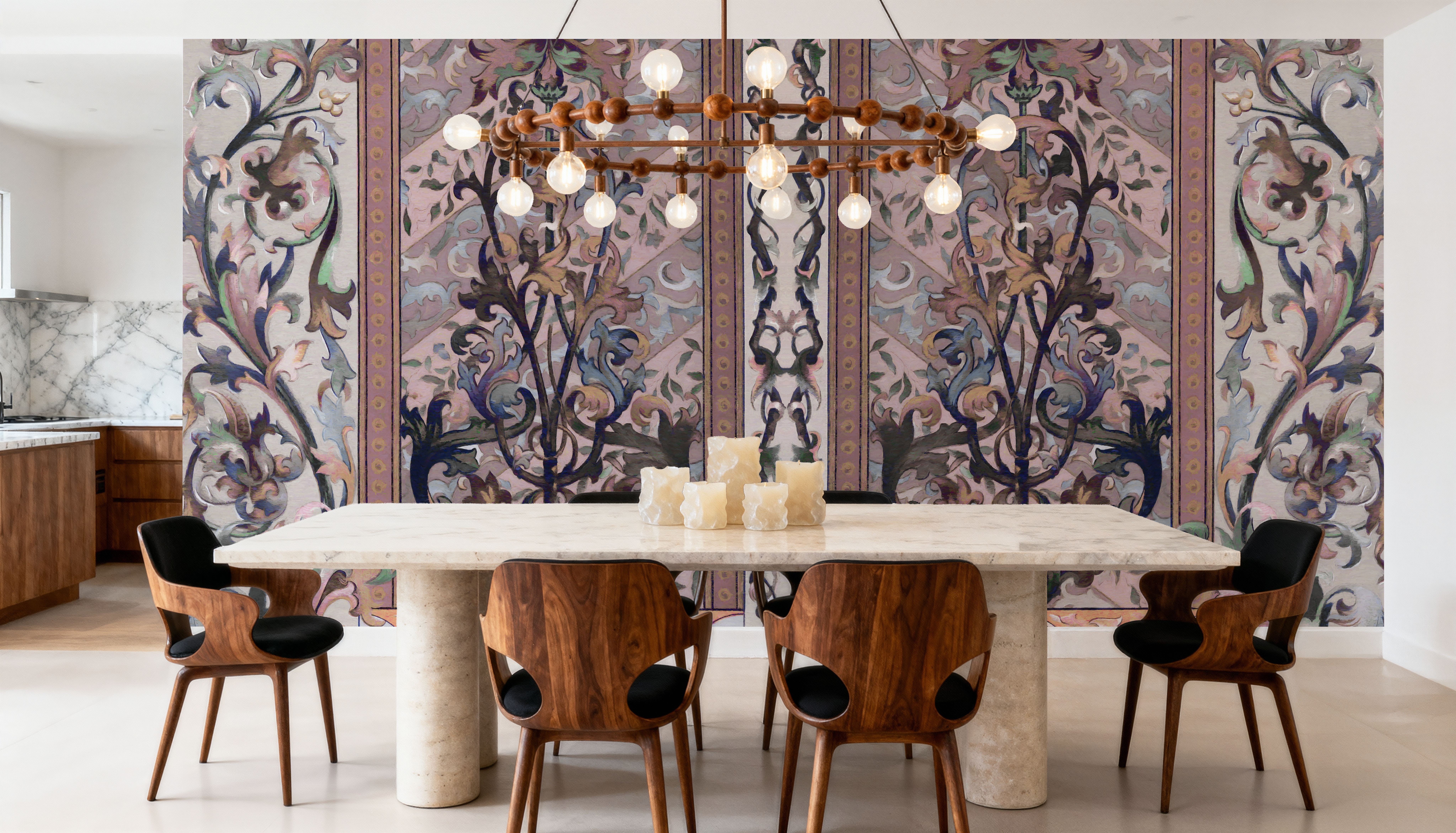 Plant Fantasy Ornament, Salmon