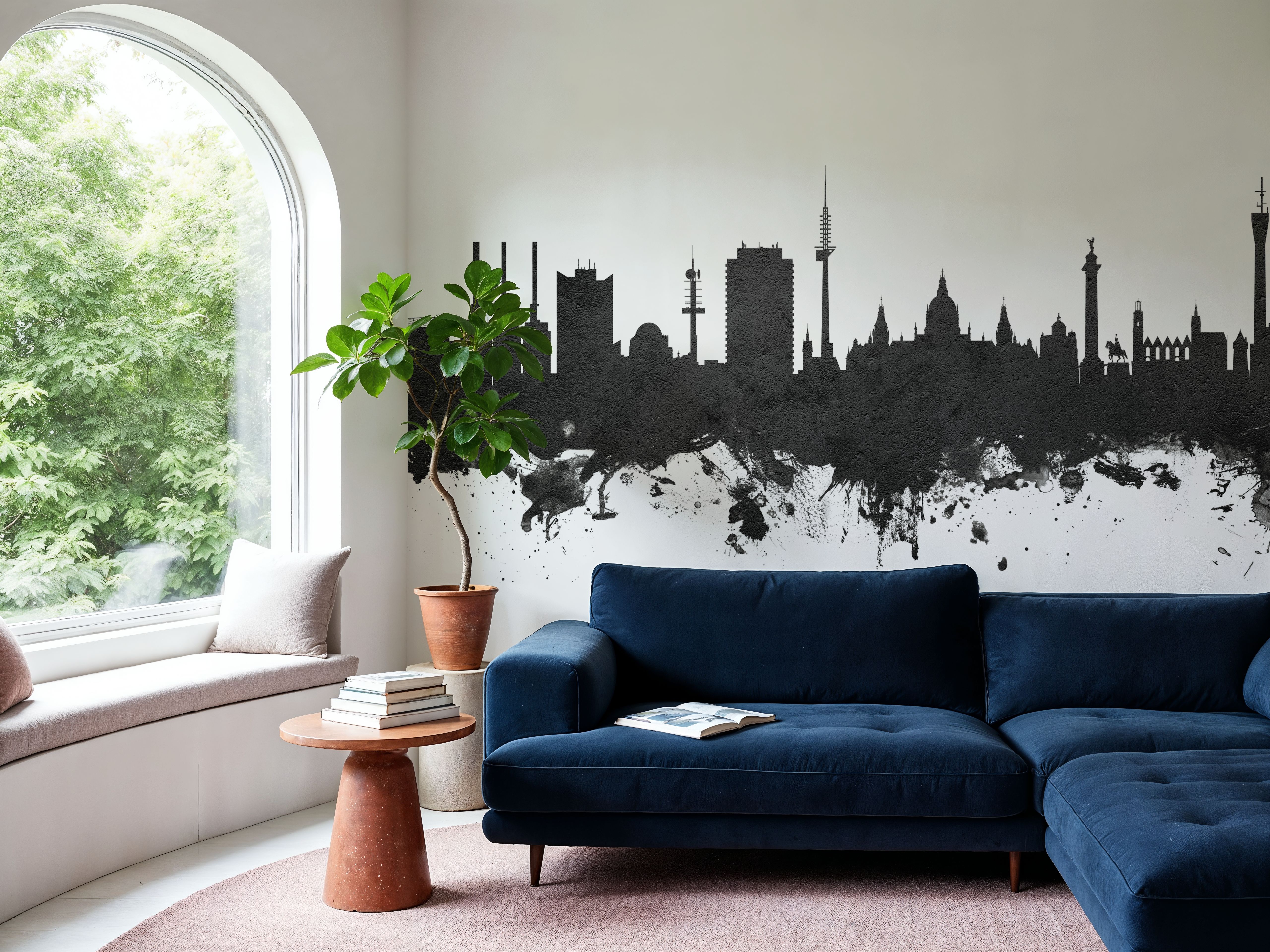 Hannover Germany Skyline Black & White