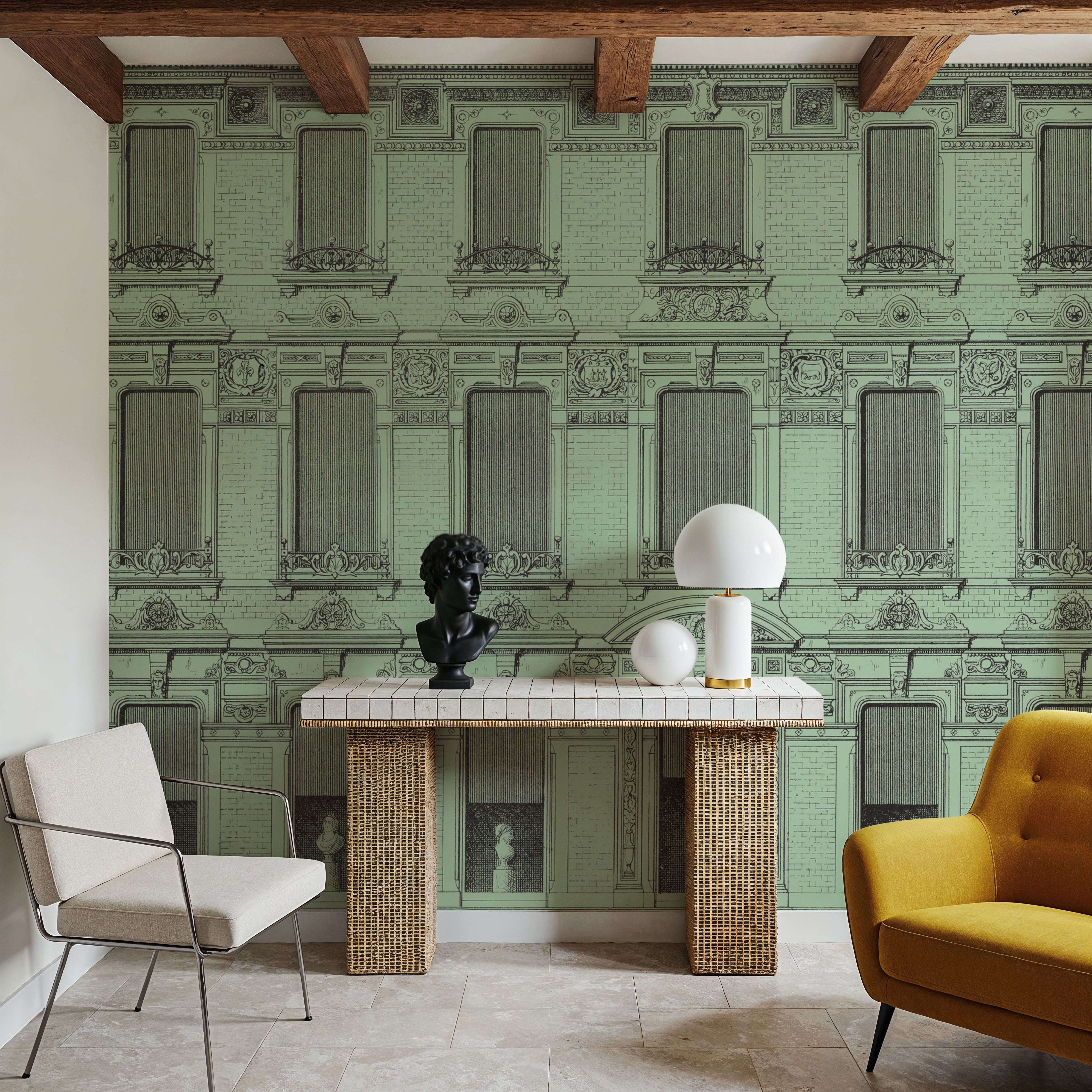 Vintage Facade, Green