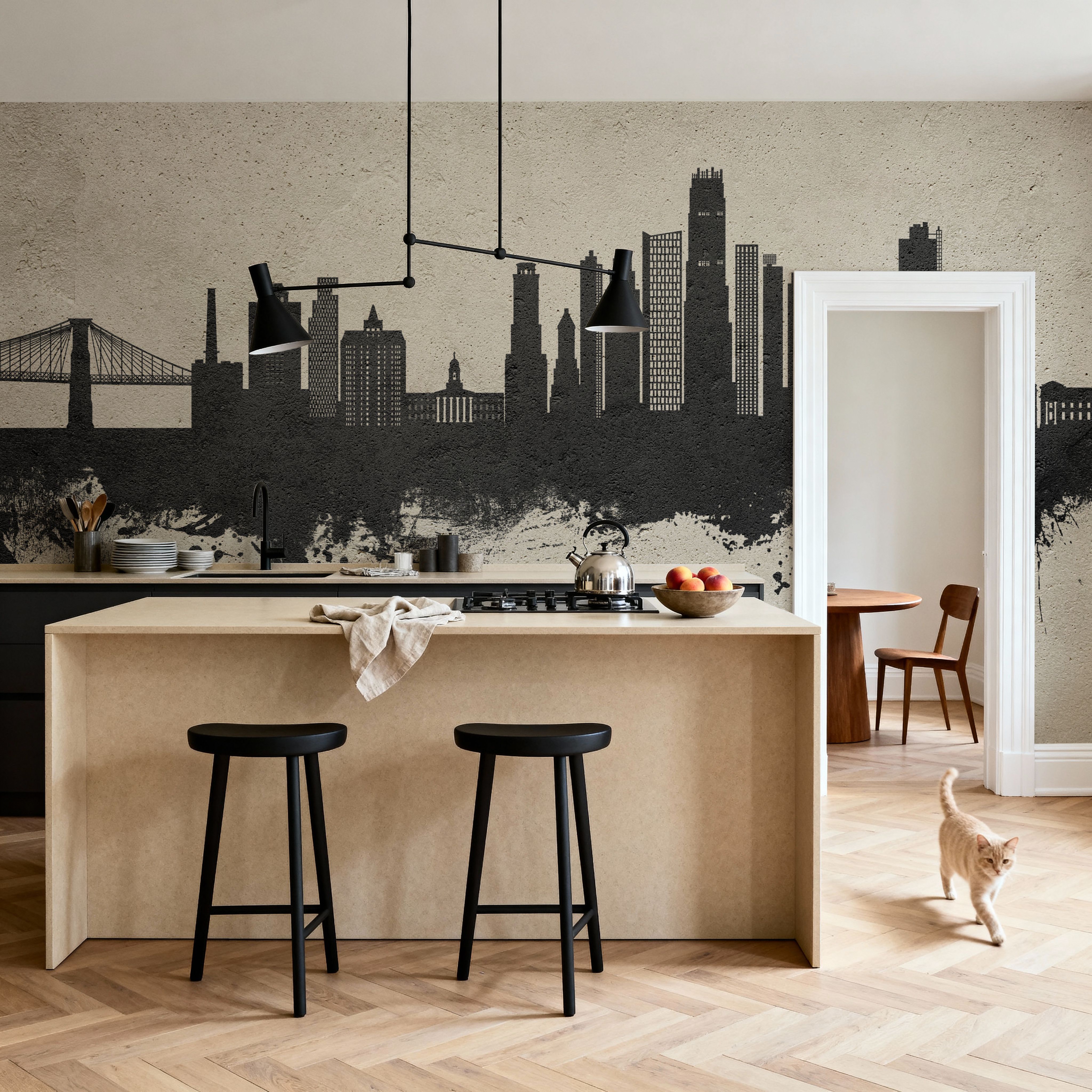 Brooklyn New York Skyline Concrete