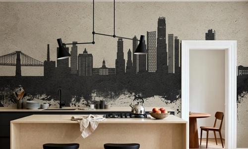 Brooklyn New York Skyline Concrete