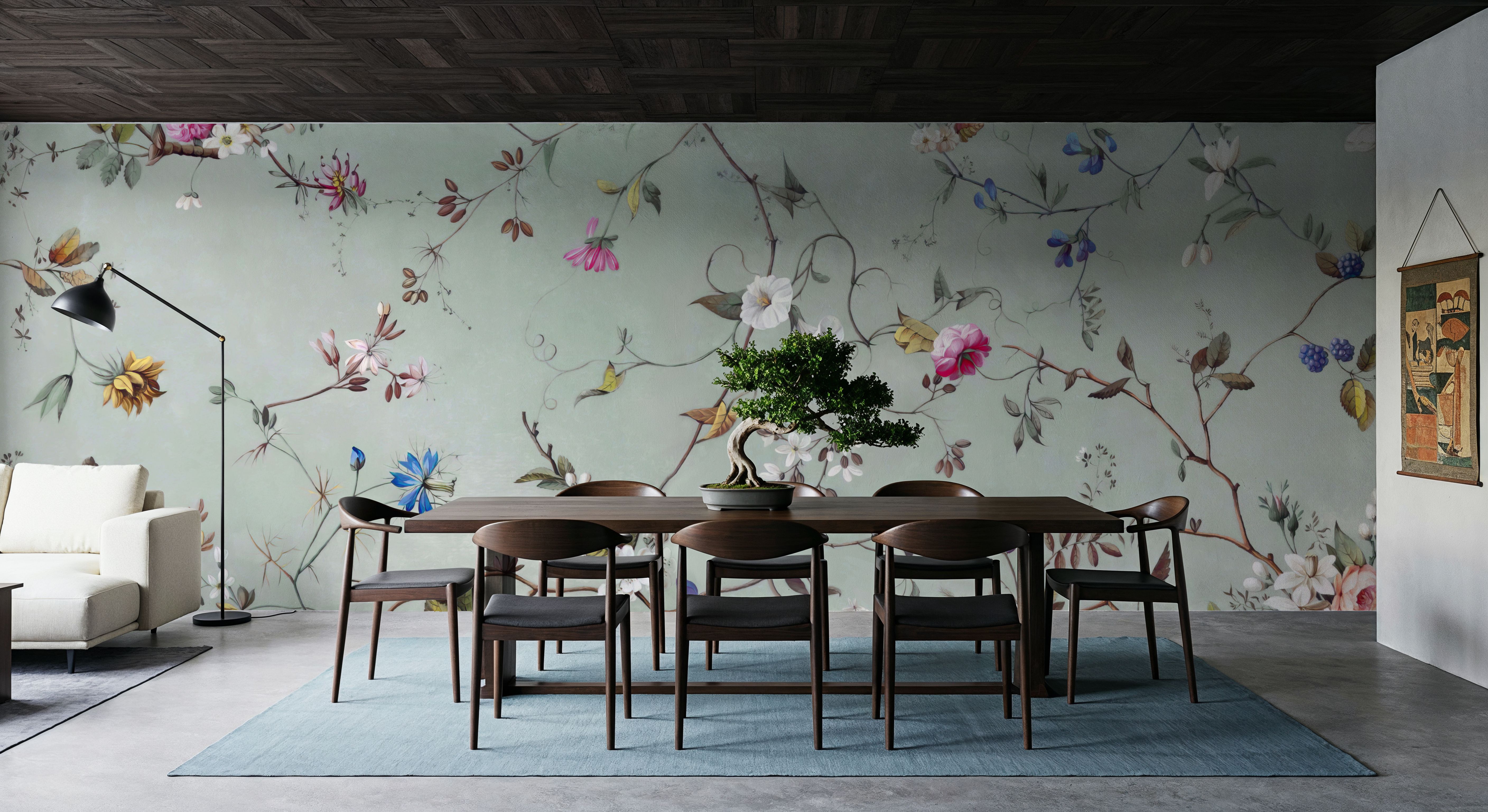 Floral Heaven, Vibrant on Sage