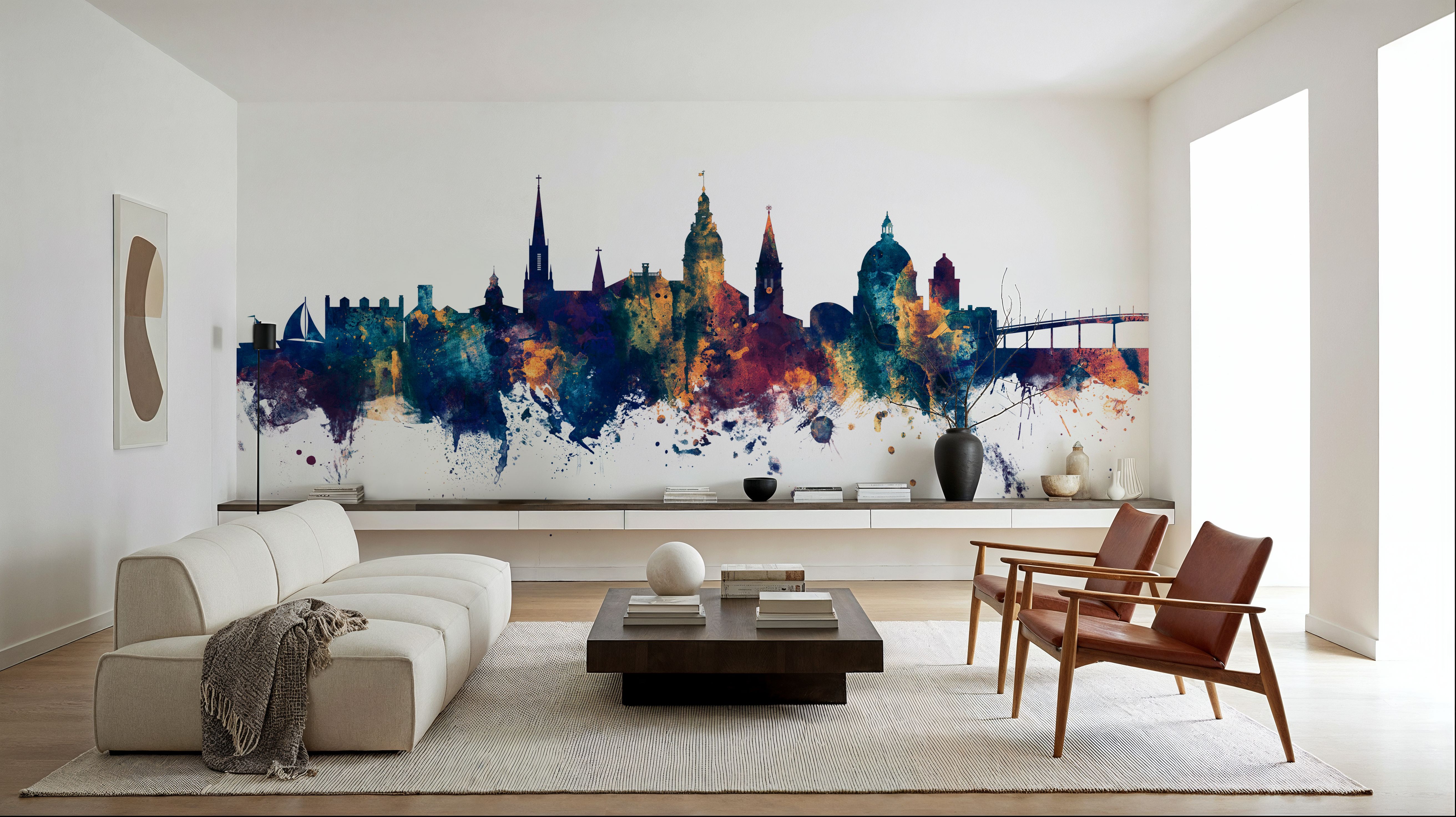 Annapolis Maryland Skyline Blue & Bronze