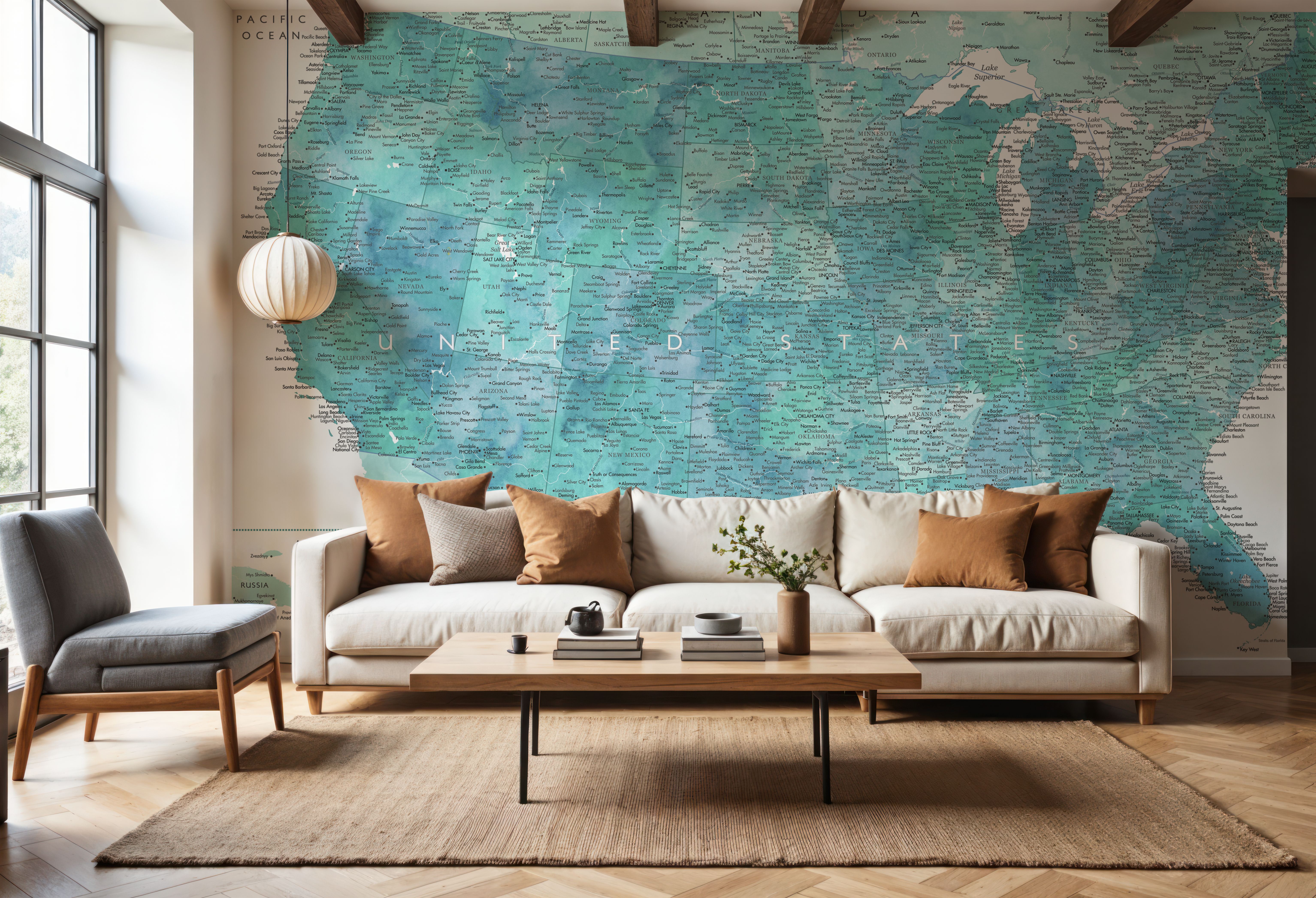 US Map Detailed - Sevyn