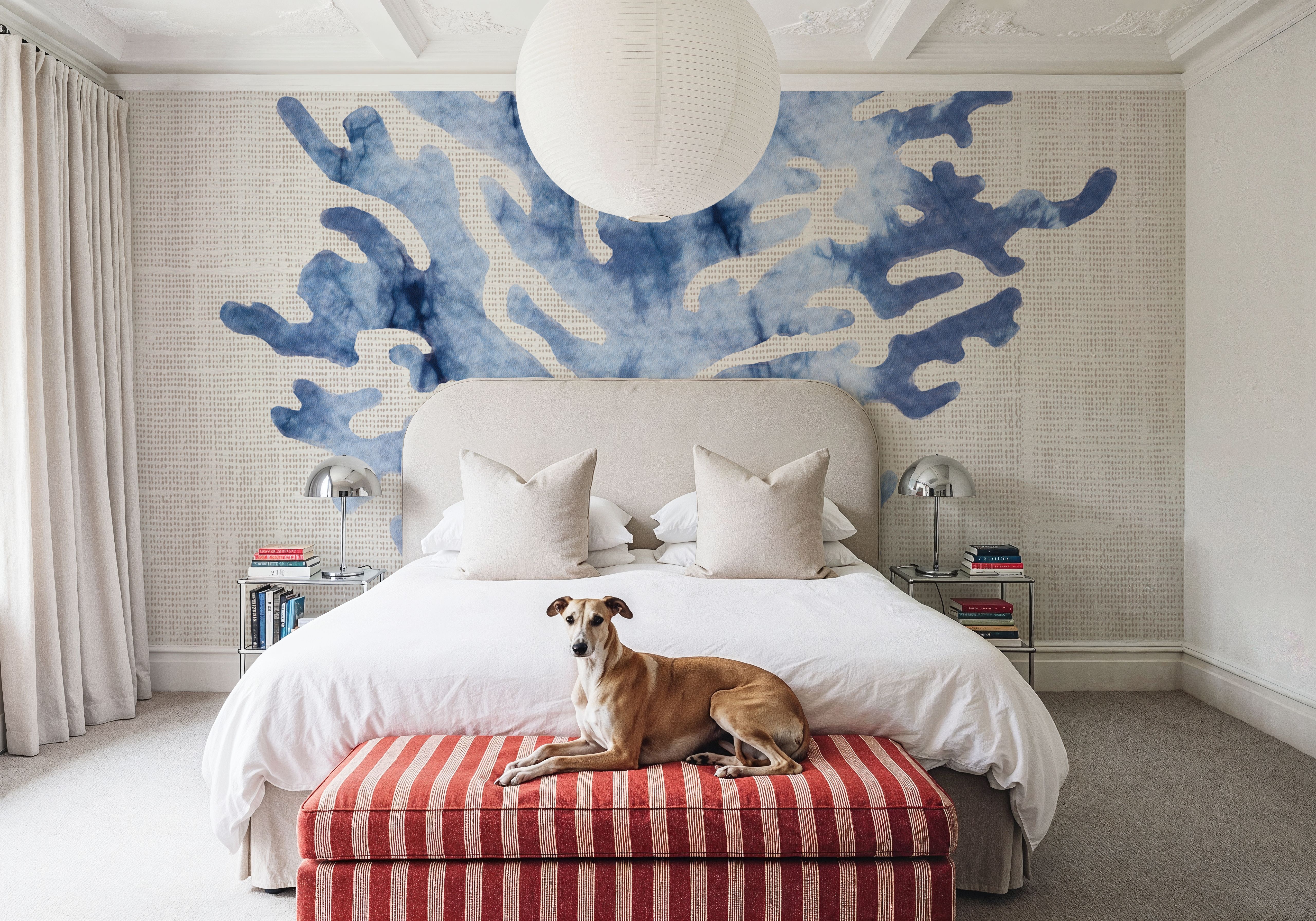 Shibori Coral III on Linen