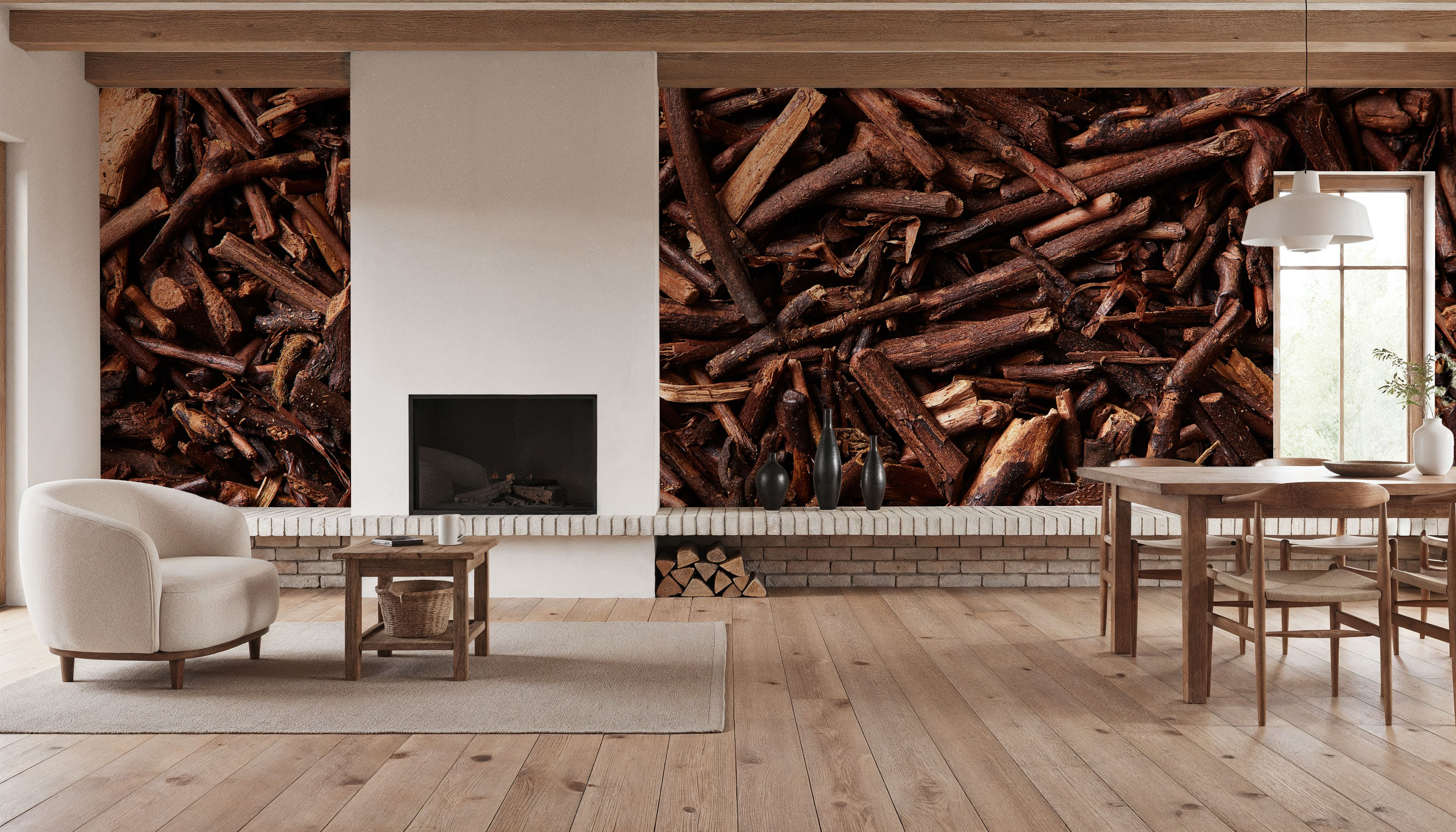 Rustic Kindling, Wallpaper