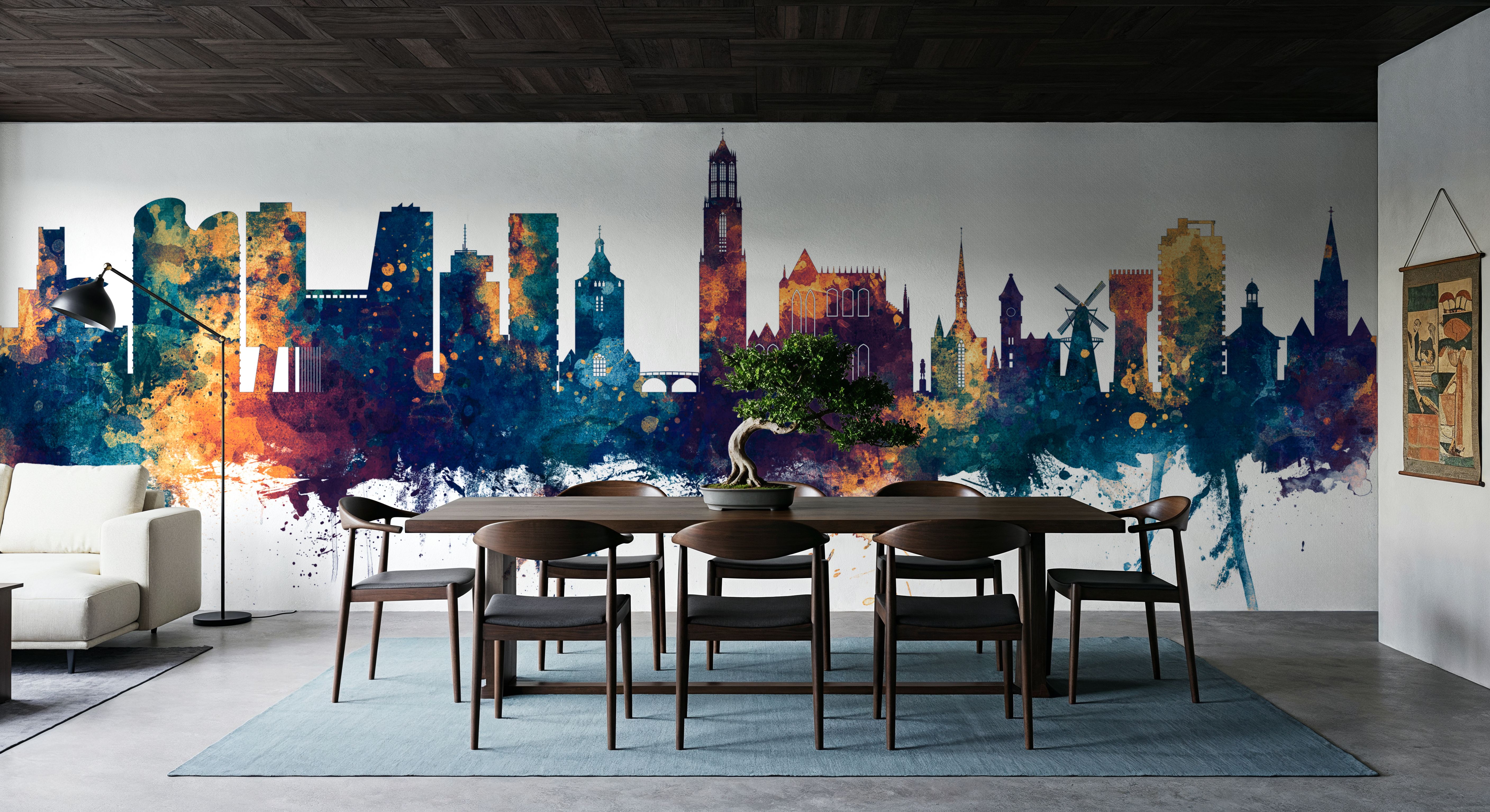 Utrecht The Netherlands Skyline Blue & Bronze