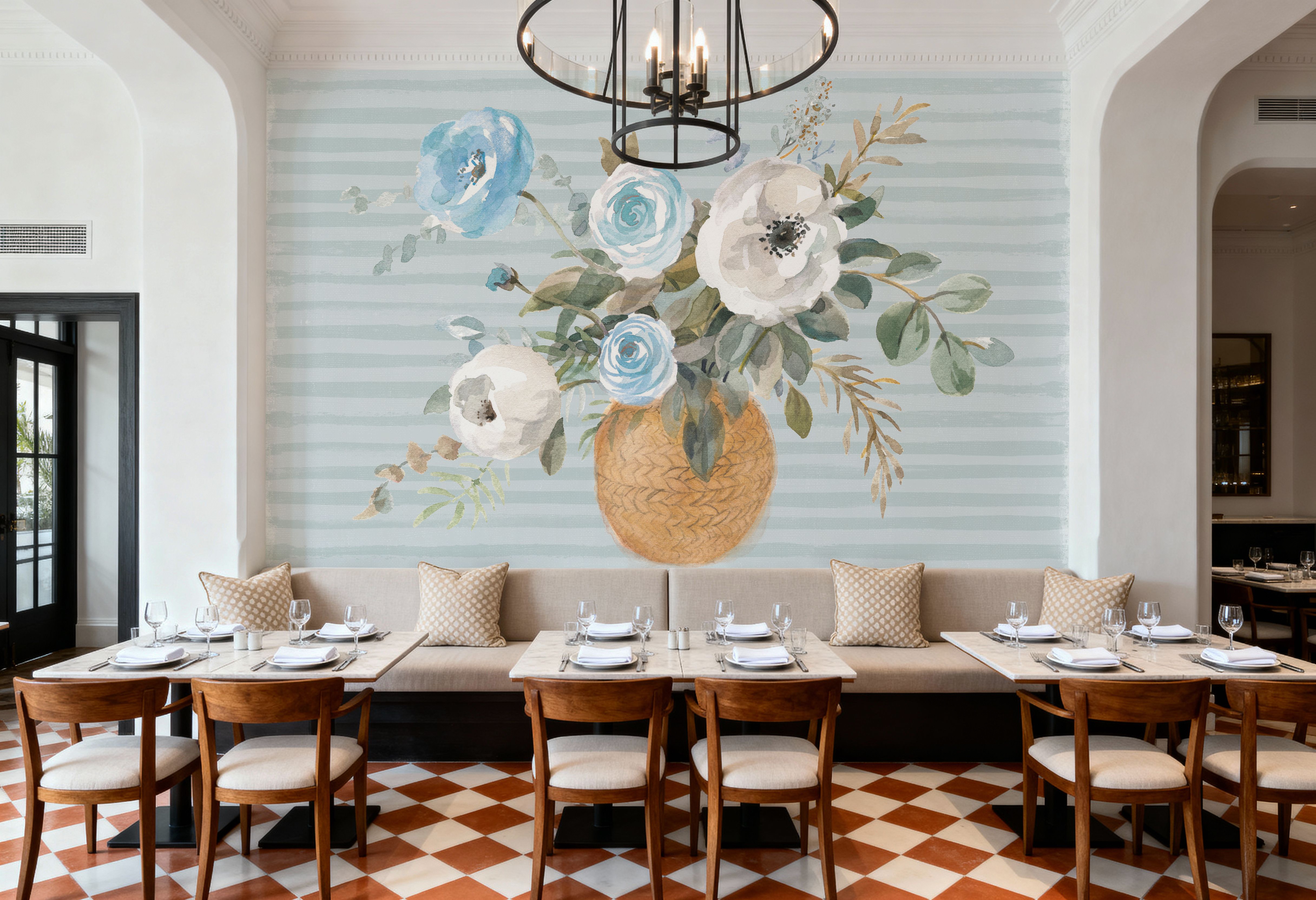 Baby Blue and Bouquet, Wallpaper