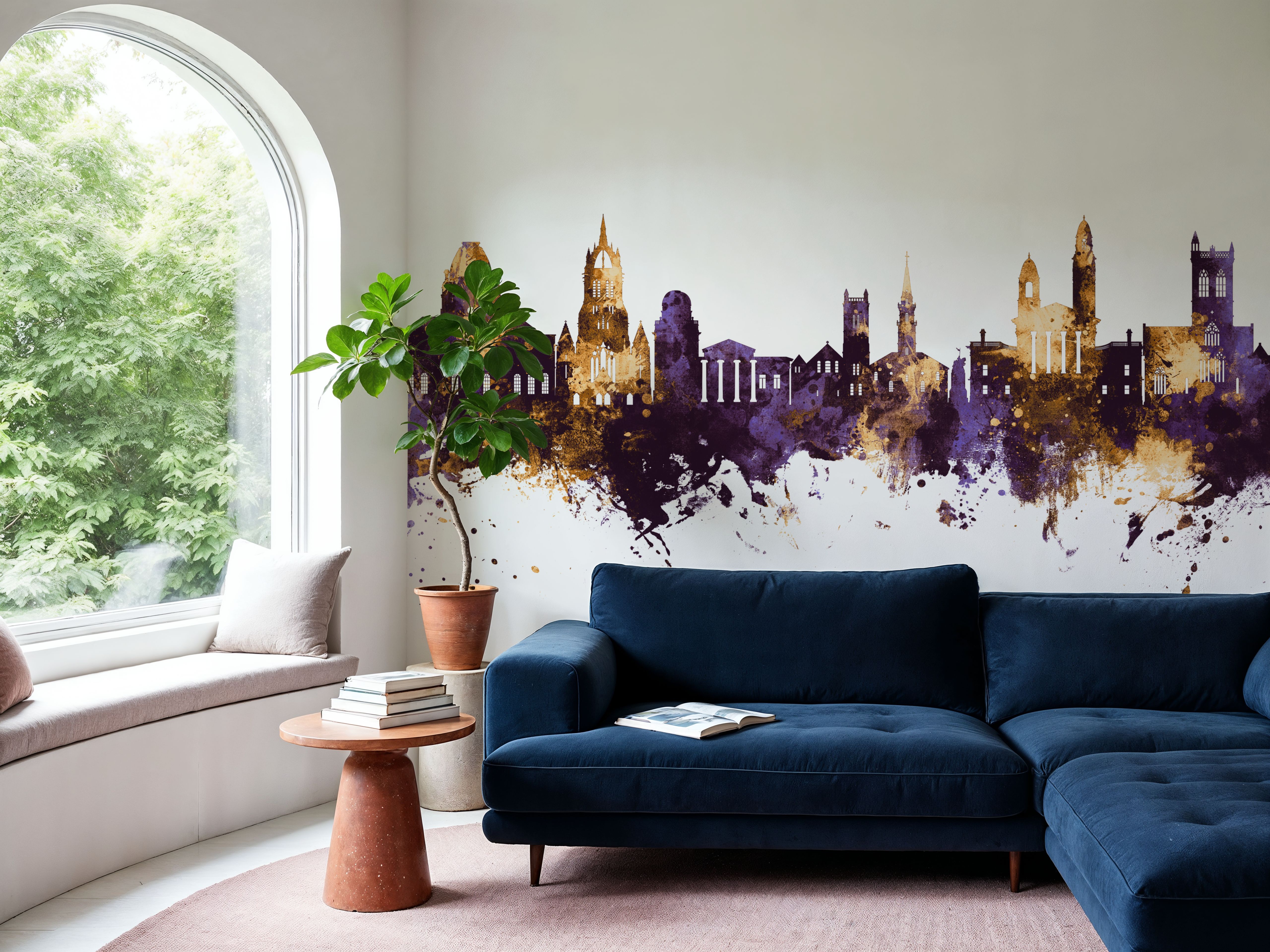 Paisley Skyline Purple & Gold