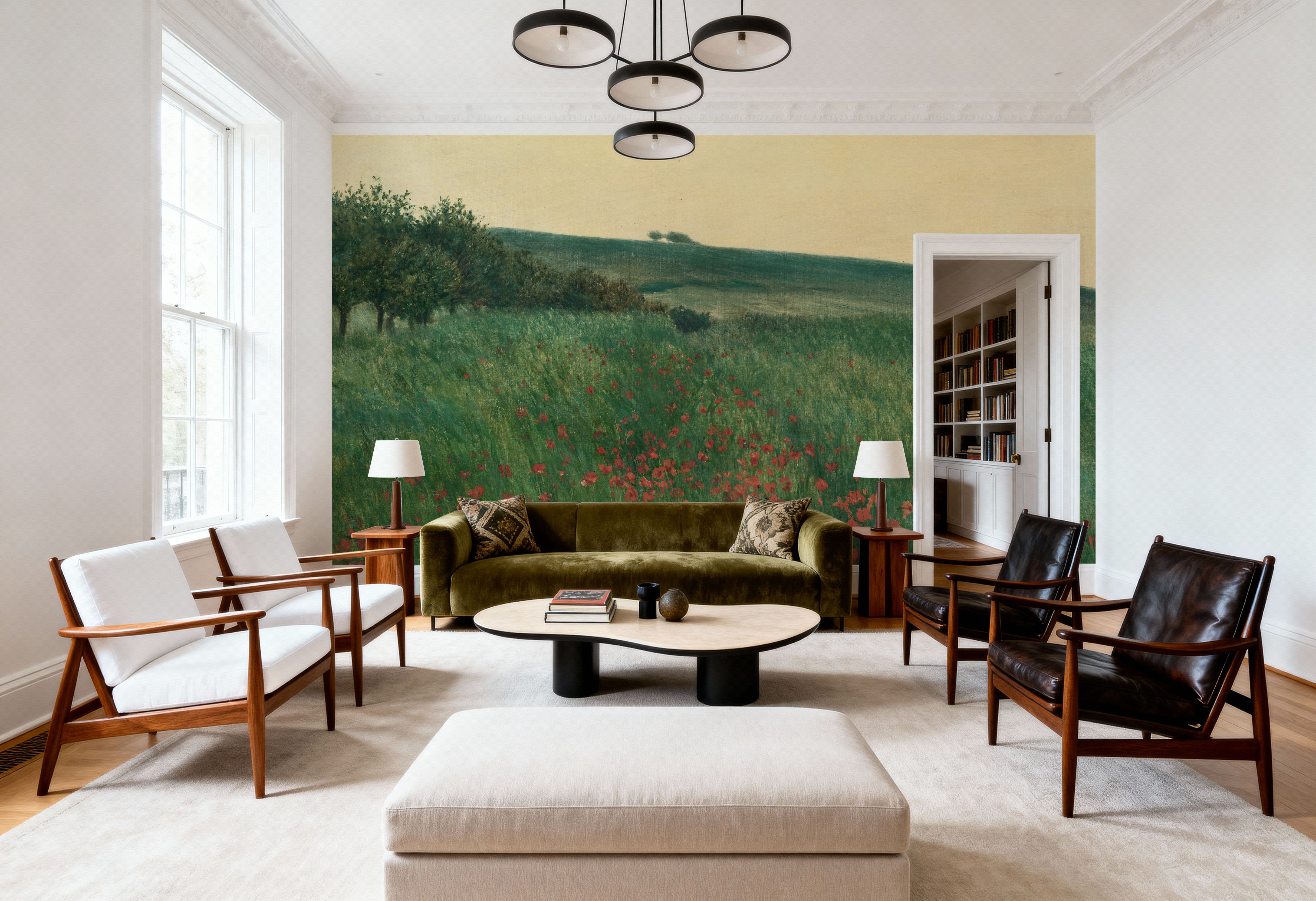 Red Poppies (1910) Oil Painting, Papier peint