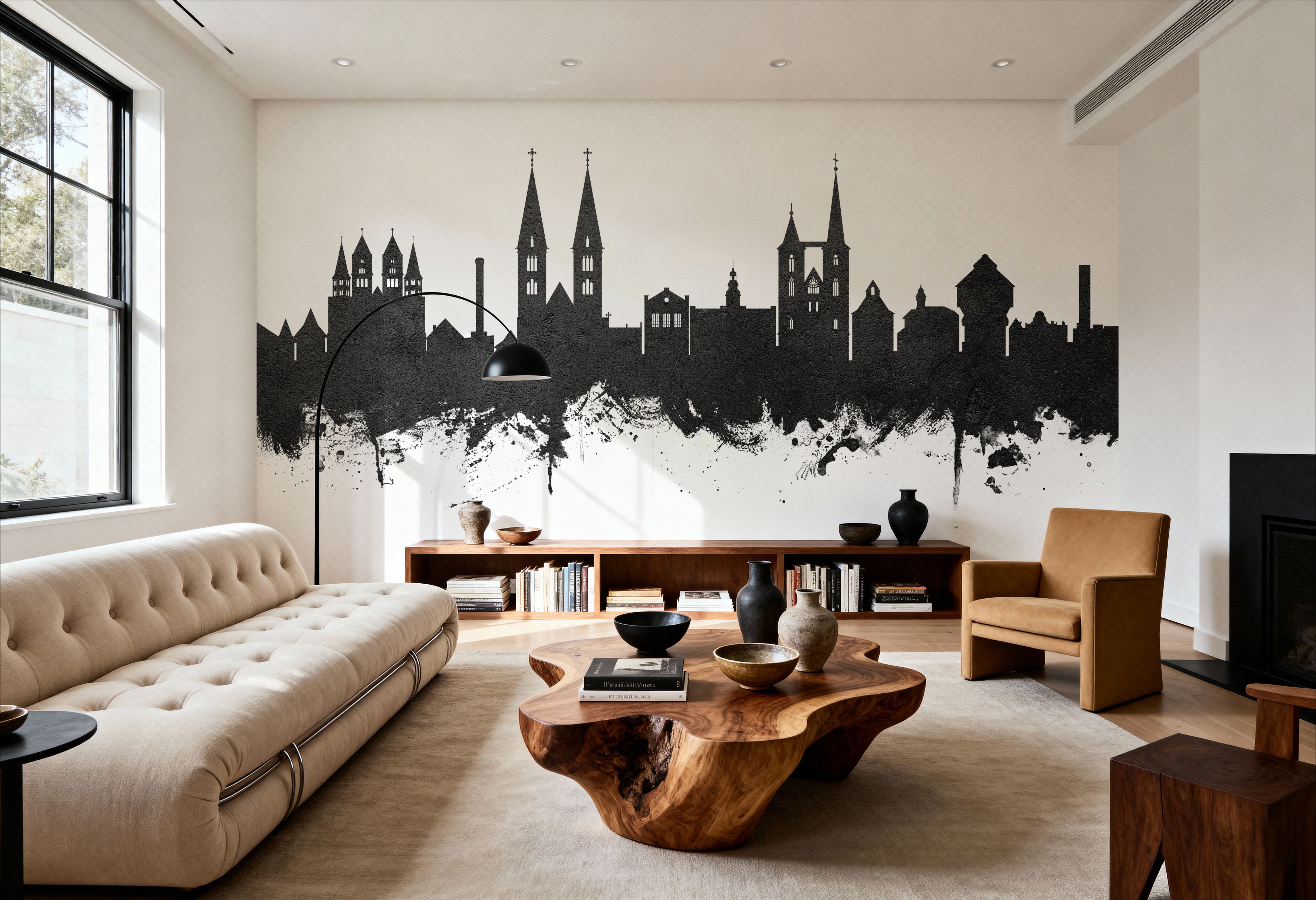 Halberstadt Germany Skyline Black & White