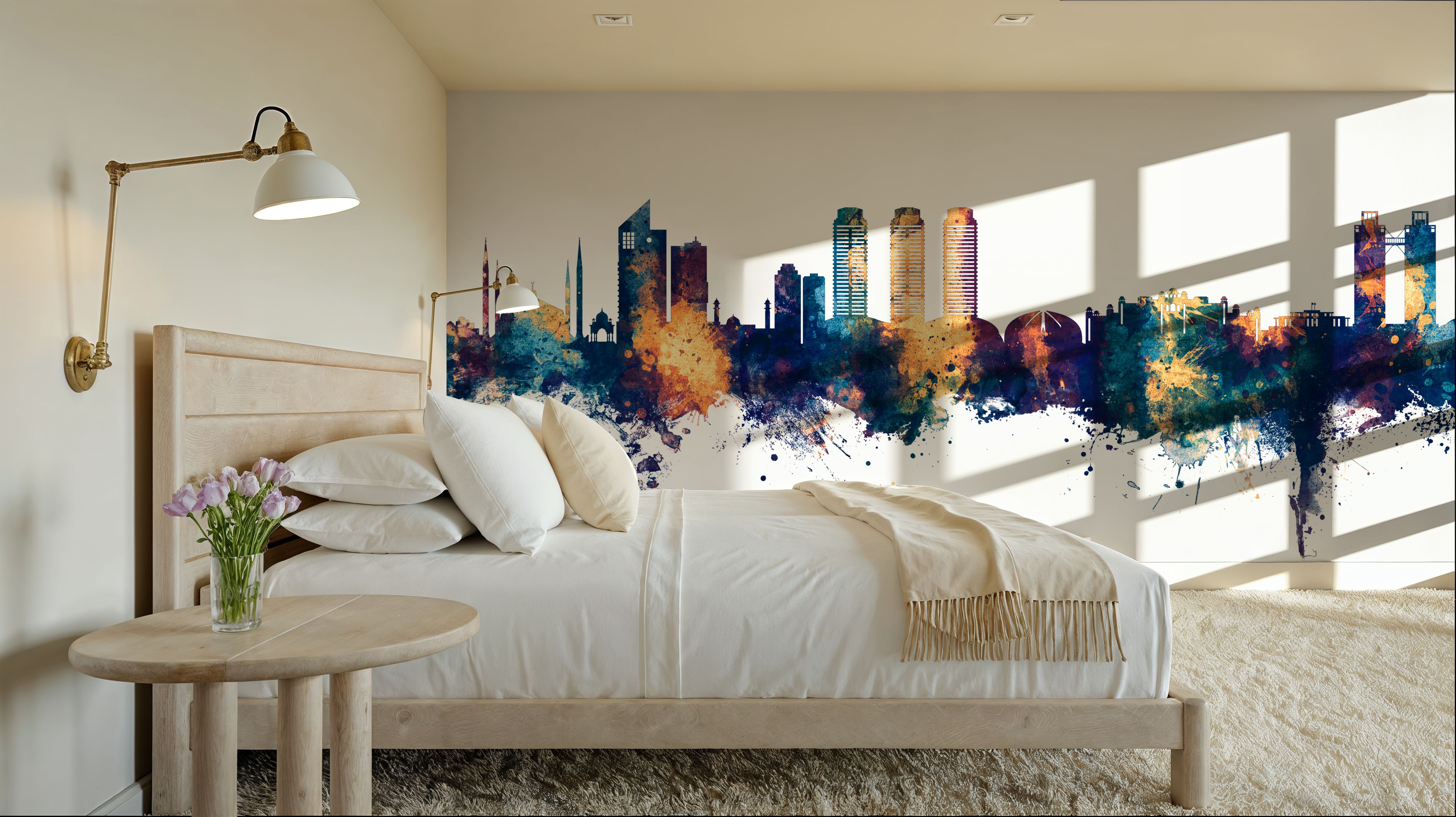 Islamabad Pakistan Skyline Blue & Bronze