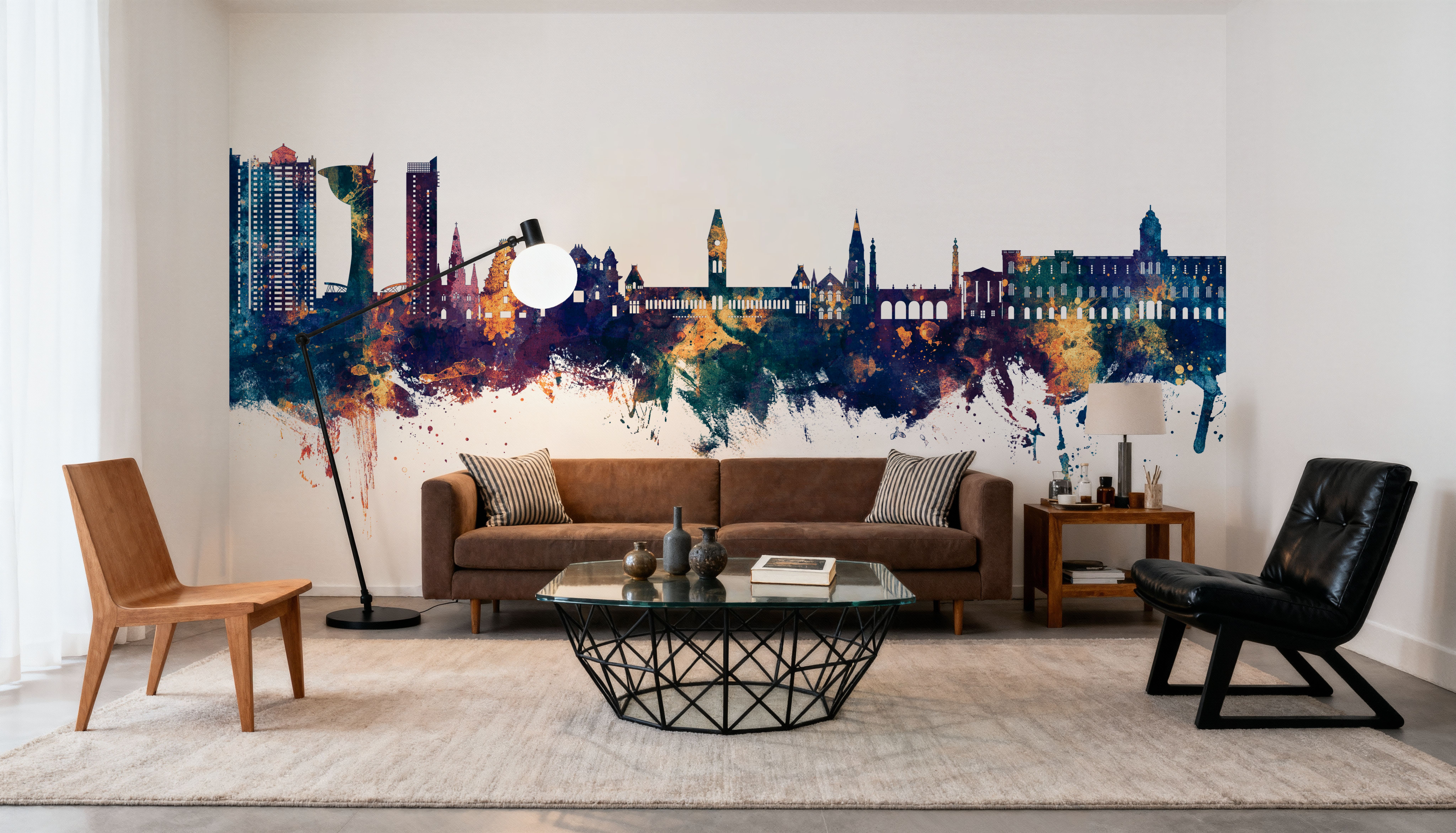 Chennai Skyline India Blue & Bronze