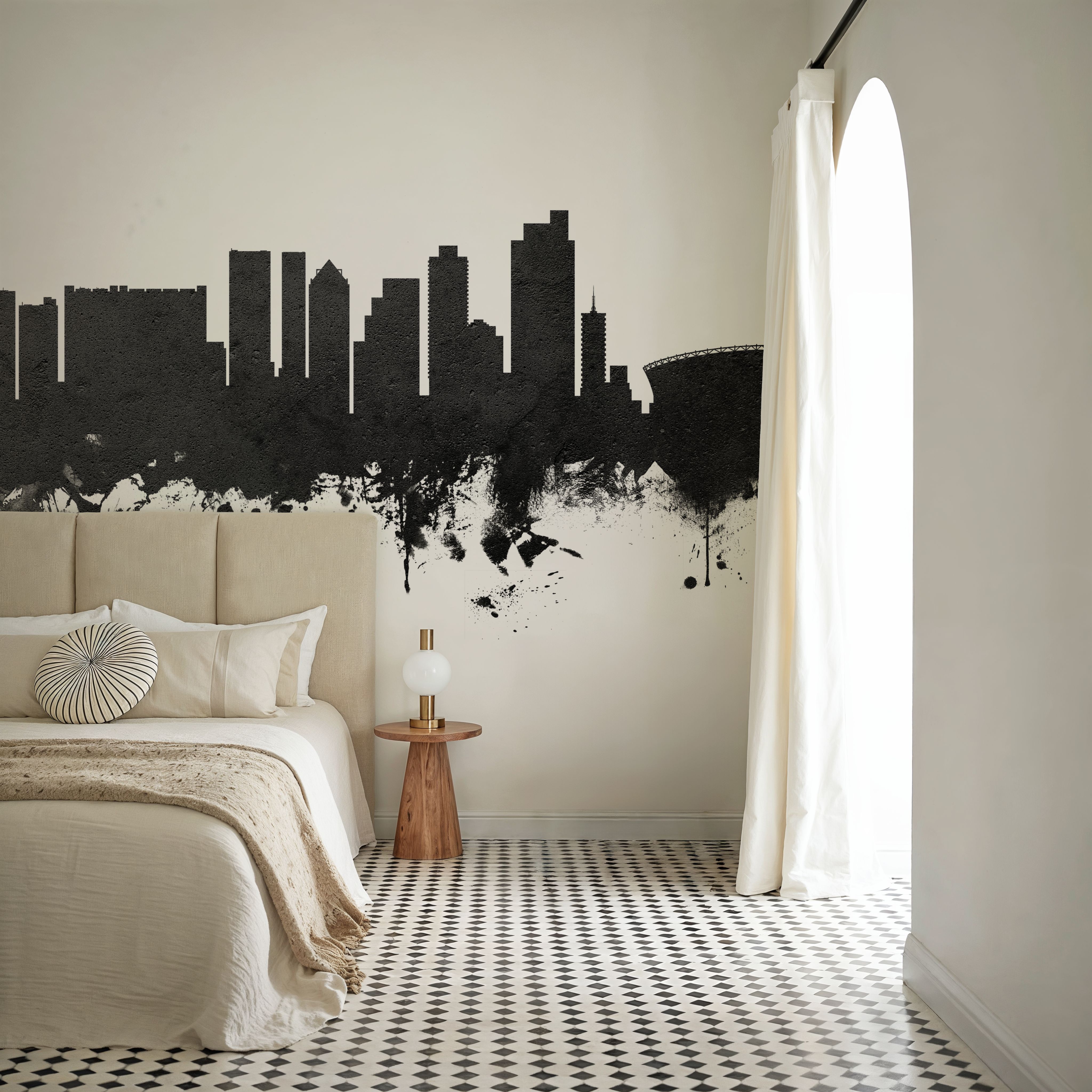 Cape Town Skyline Black & White
