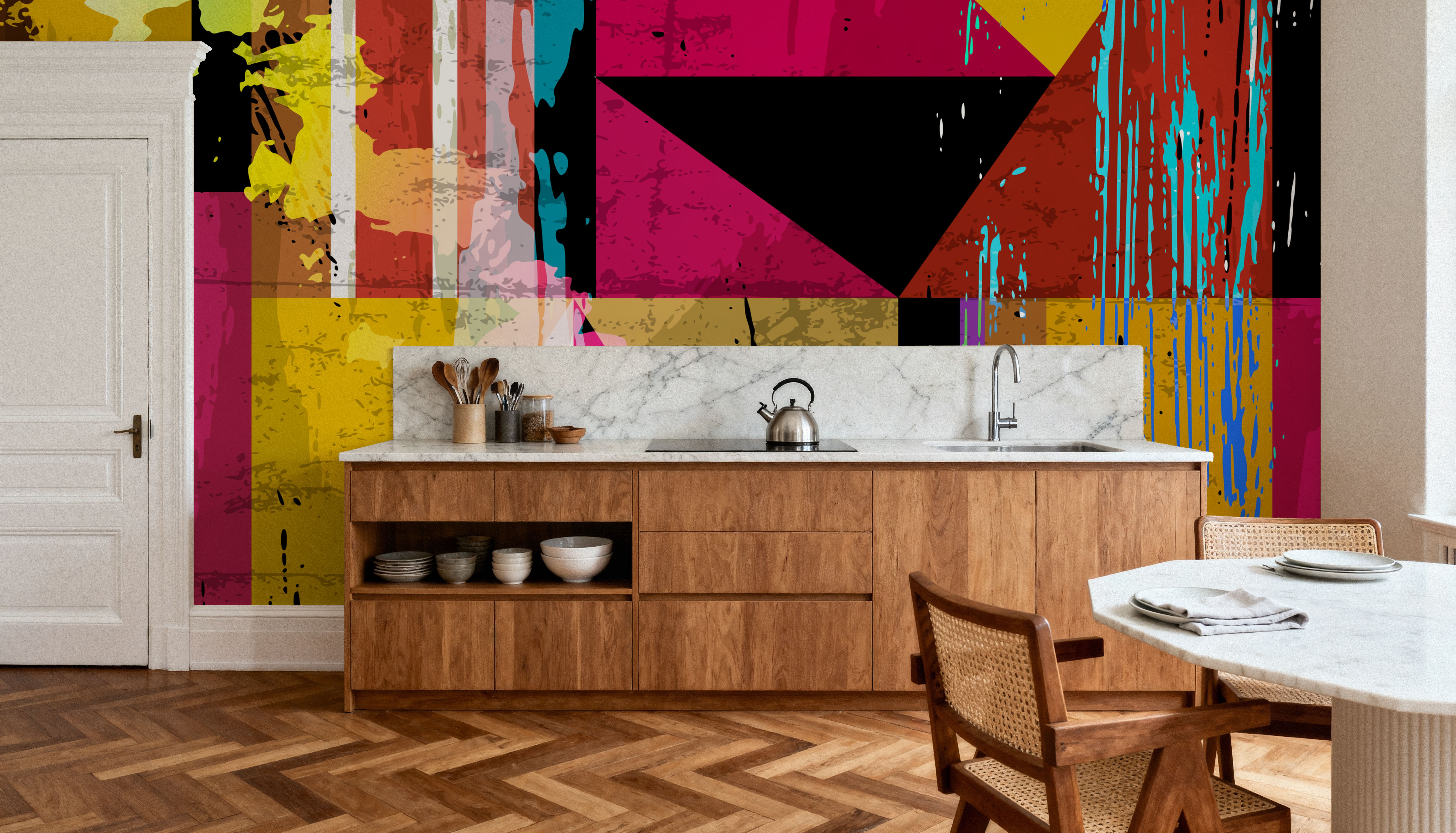 Collage Composition, Papier peint