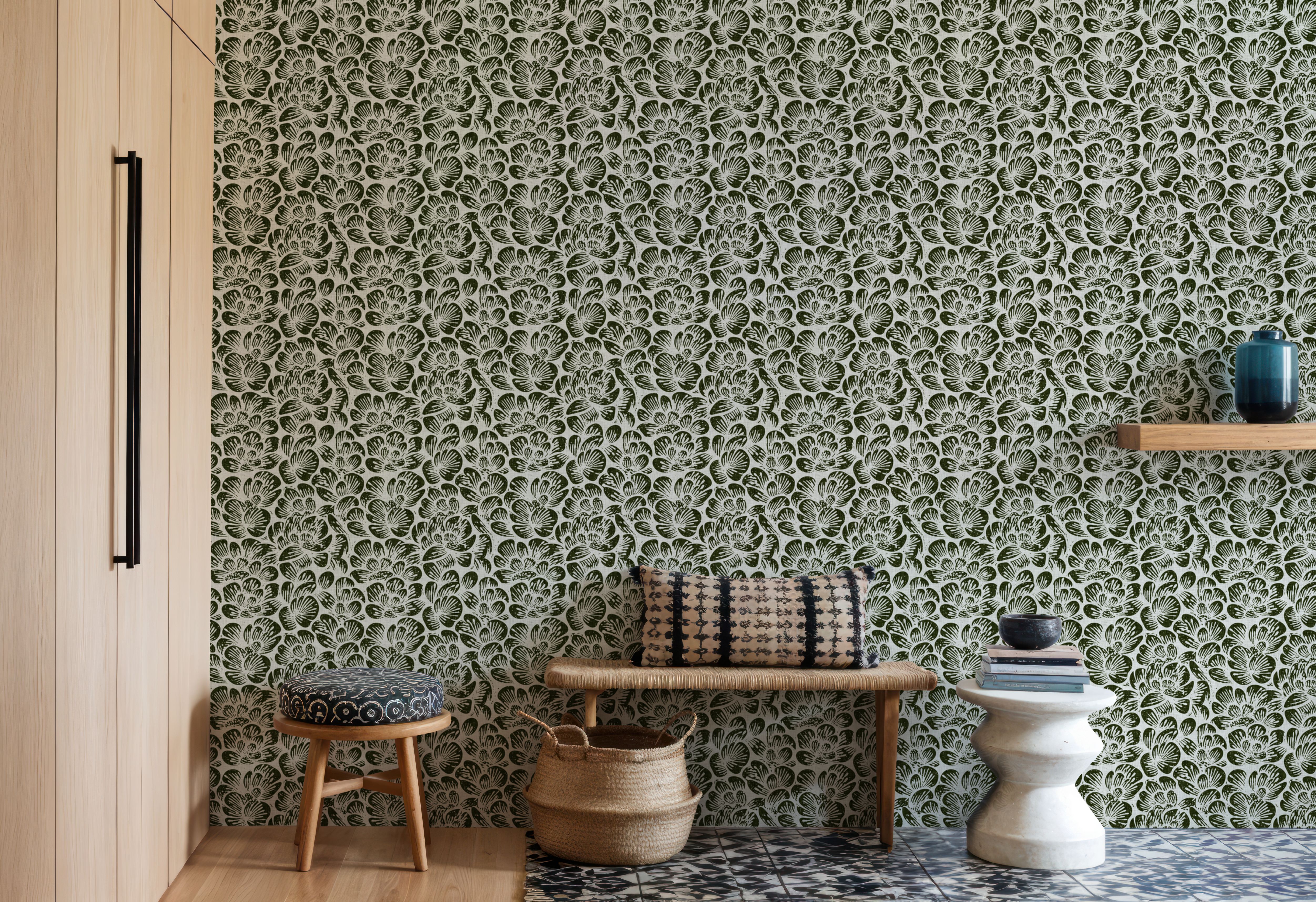 Cottege Peonies, Forest Green
