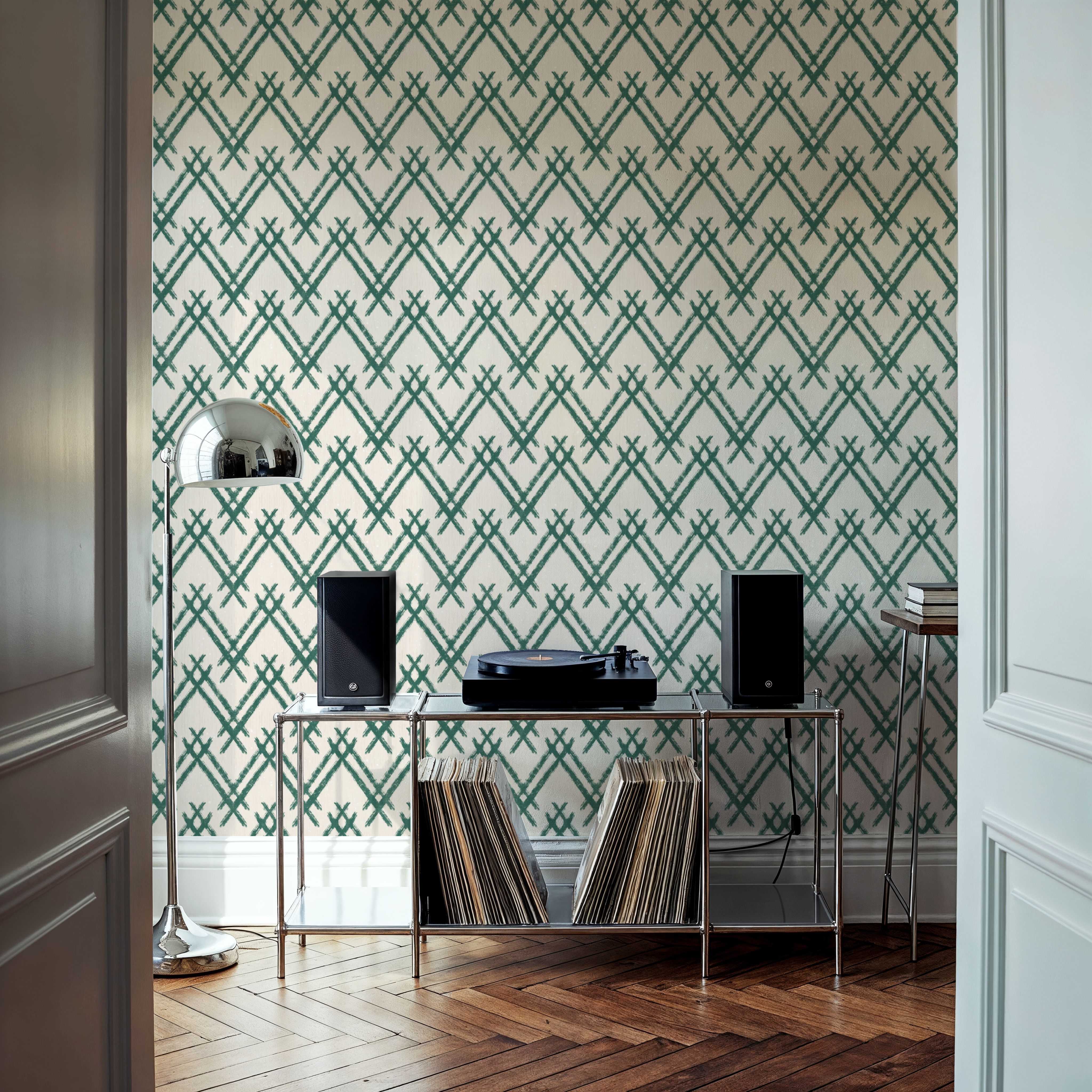 Woodland Tops Tropical Green, Carte da parati