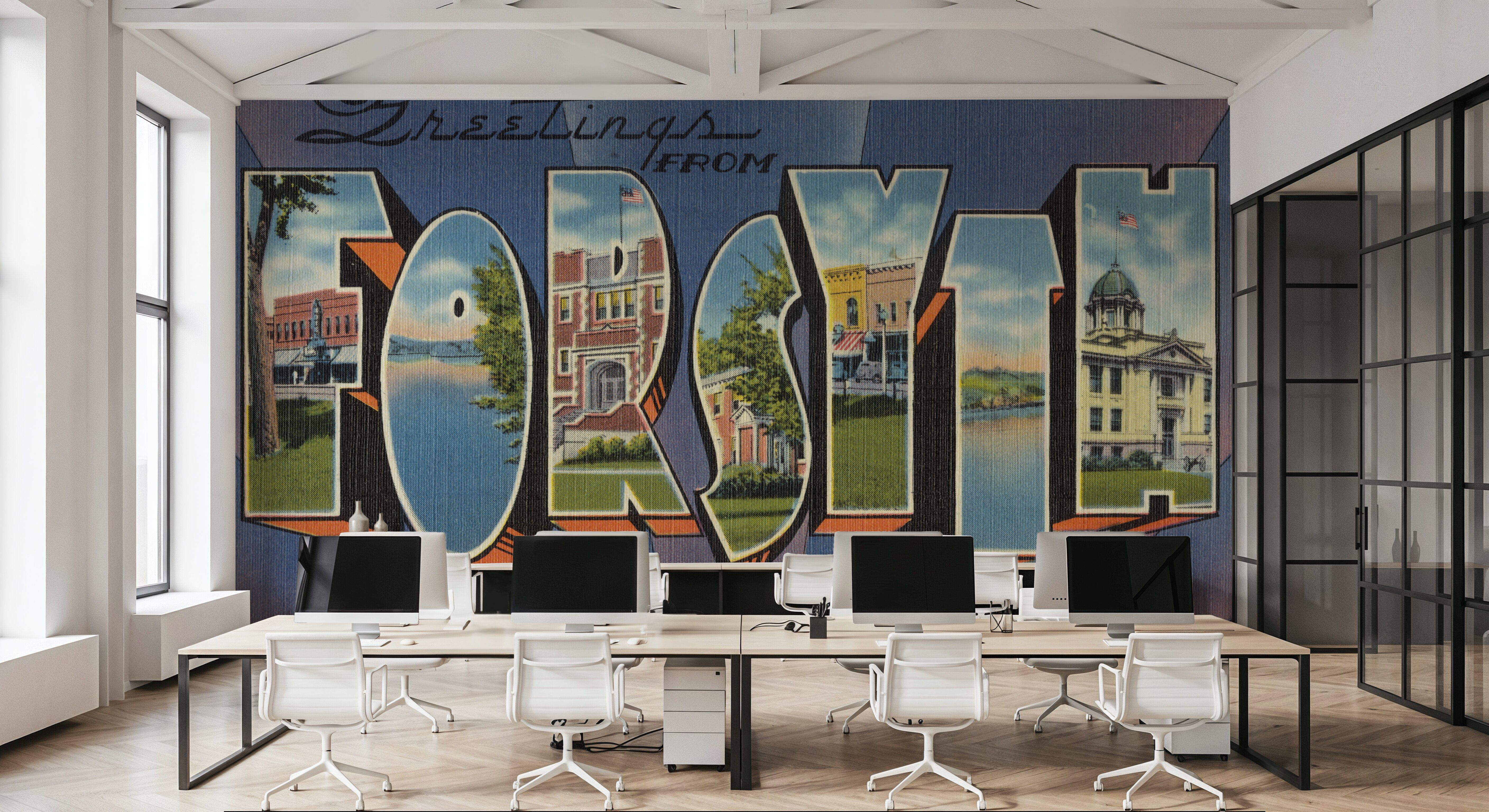 Greetings from Forsyth - Screenprint Postcard