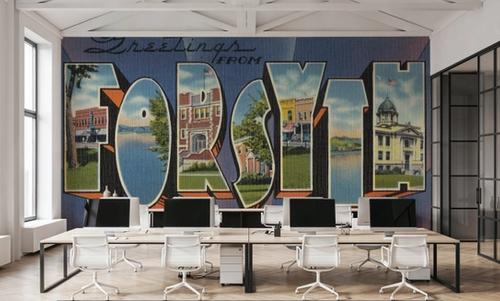 Greetings from Forsyth - Screenprint Postcard