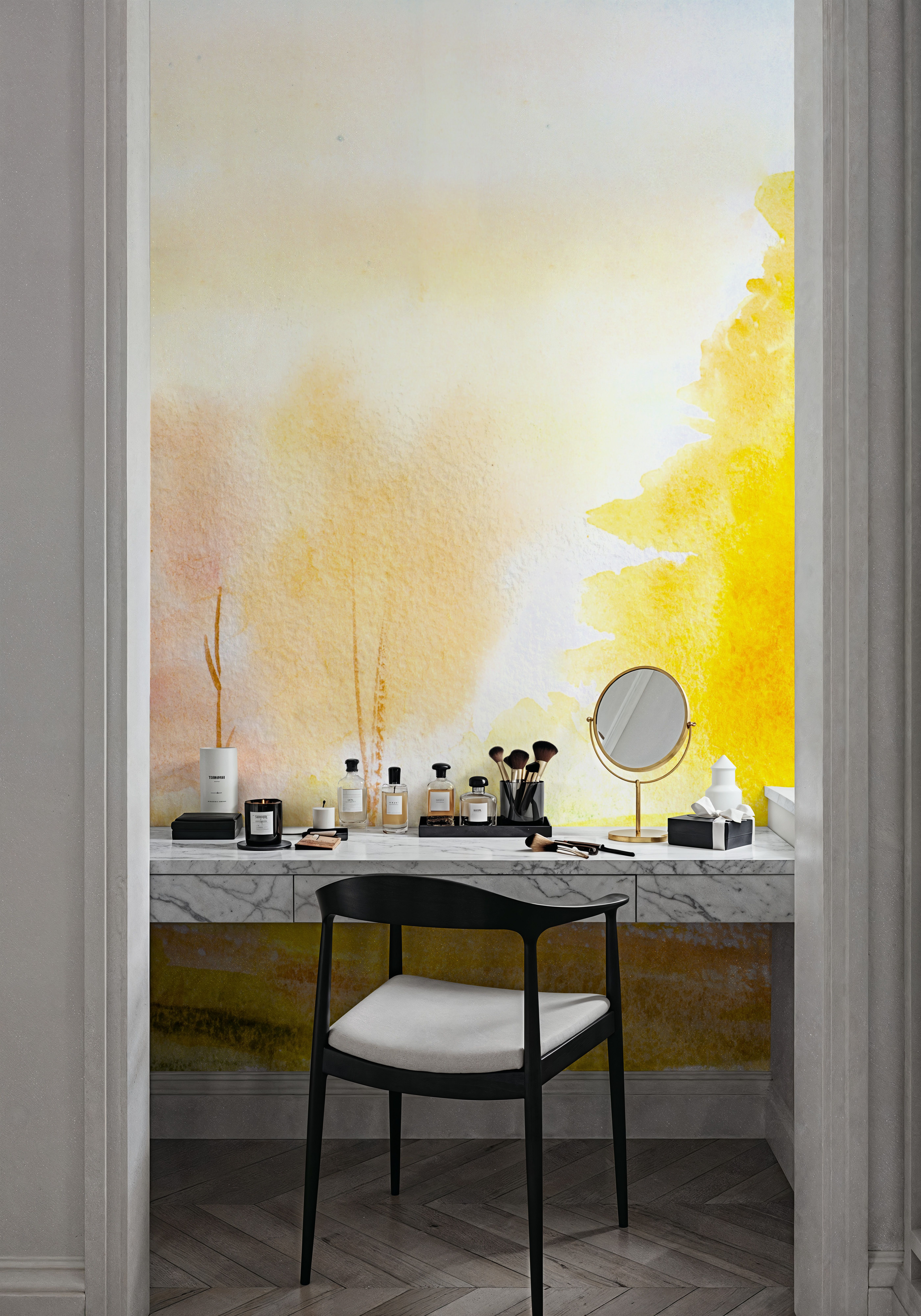 Yellow Autumn Trees, Landscape Painting