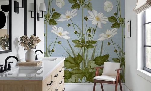 White Anemones, Sky Blue
