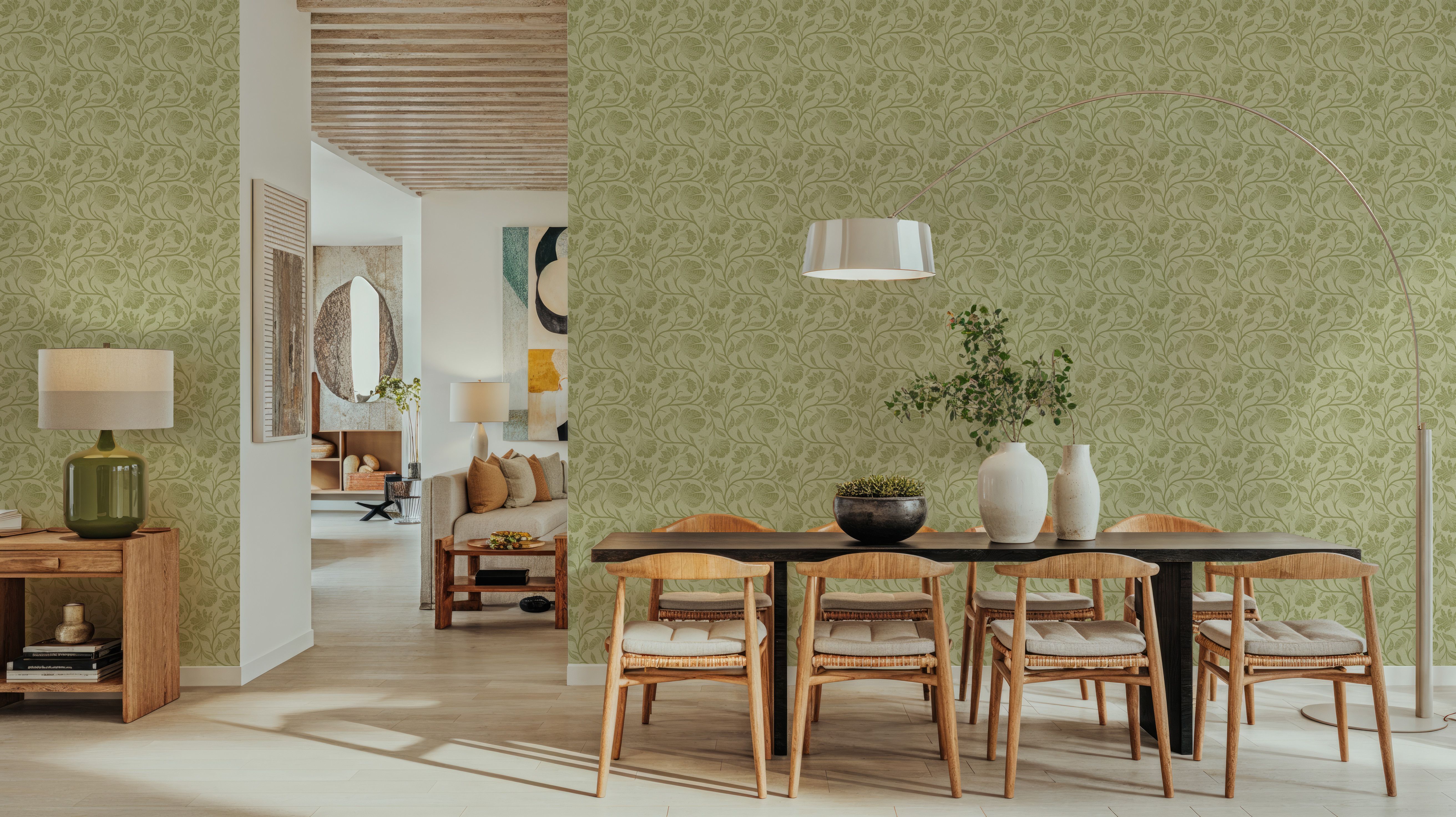 Indial Floral, Pistachio