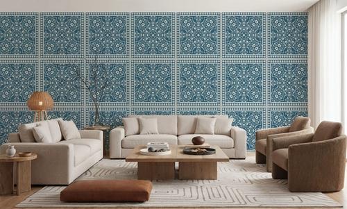 Mission Cement Tiles, Steel Blue