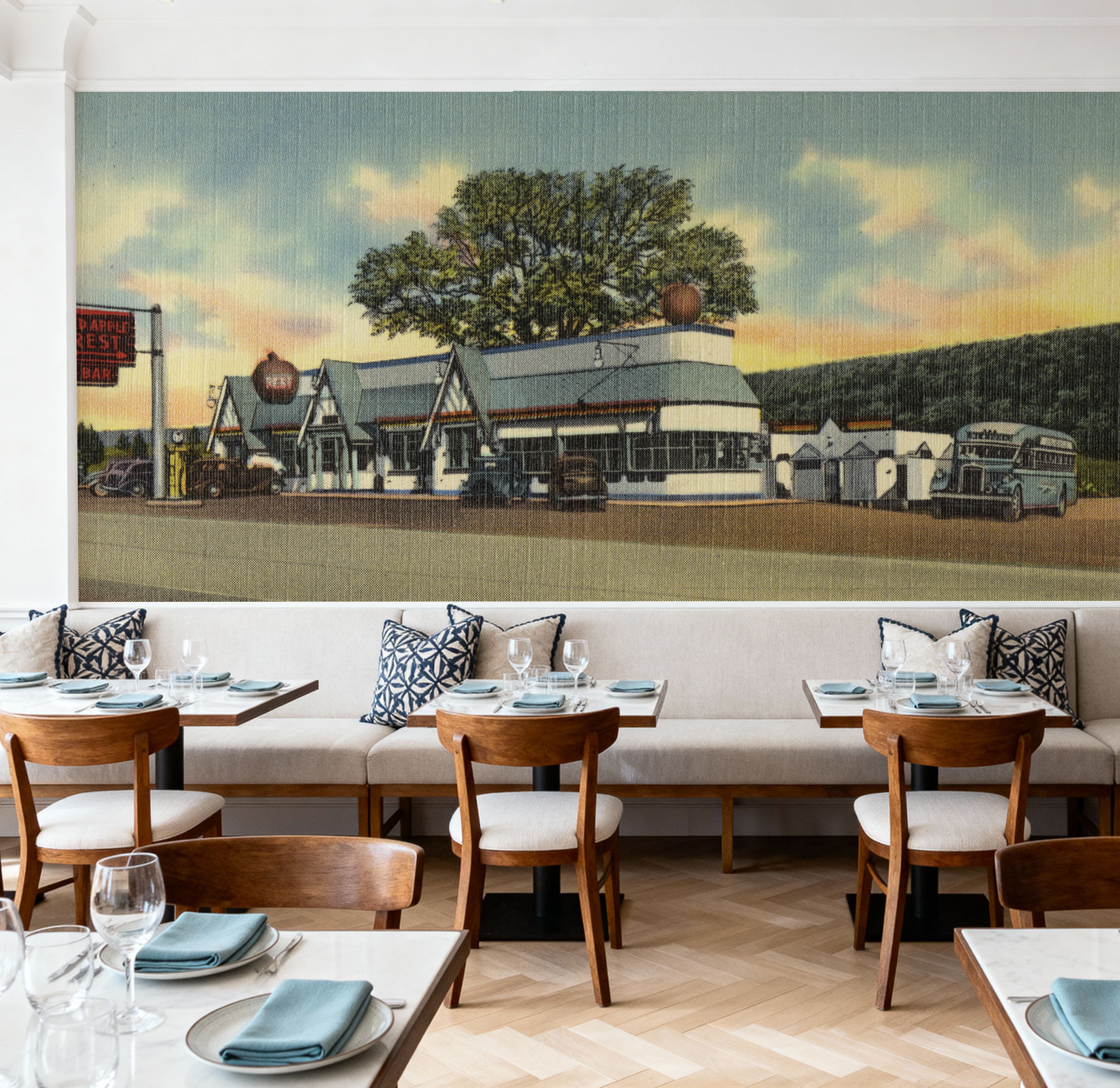 Greetings from Red Apple Rest - Screenprint Postcard