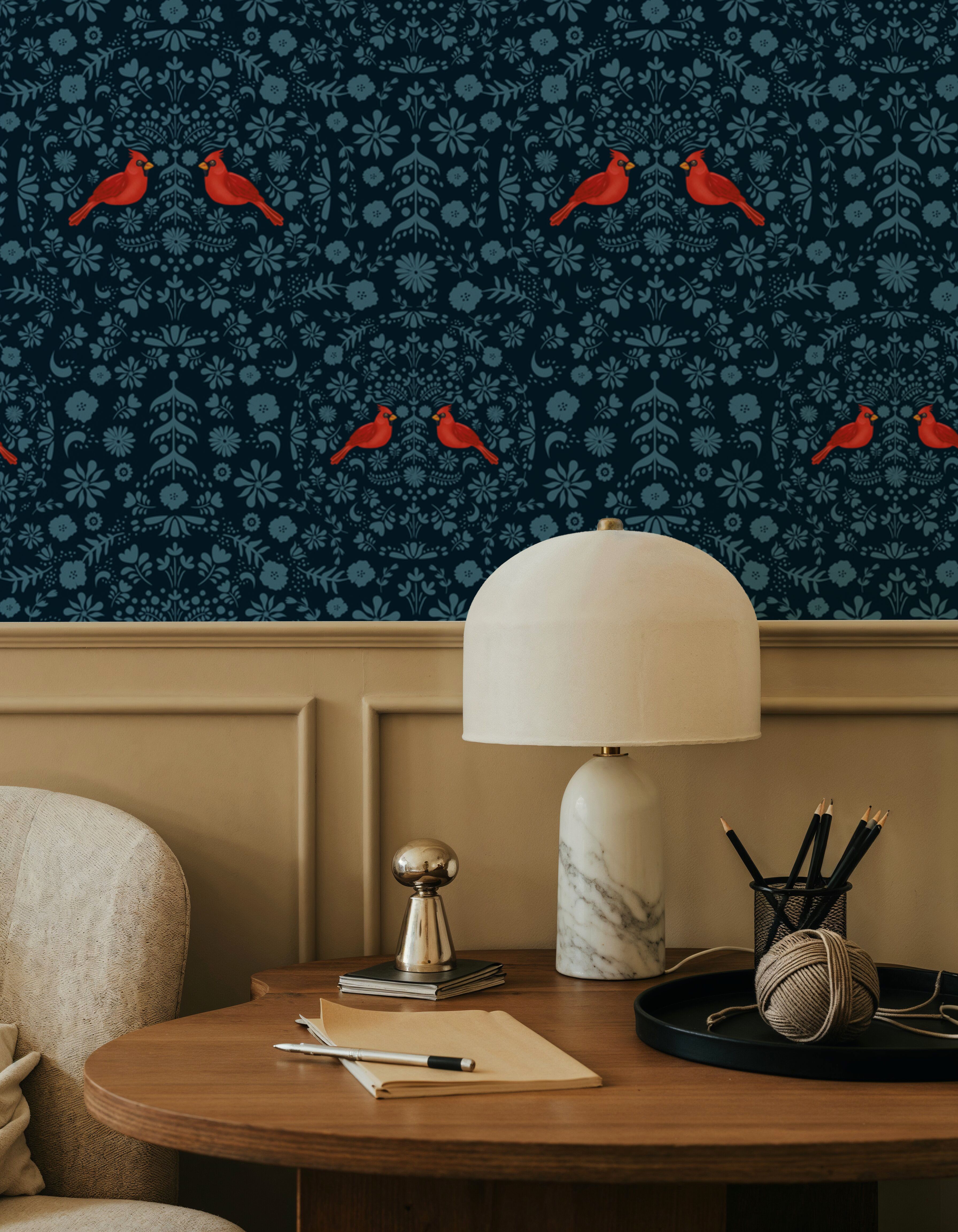 Cardinal Christmas, Blue on Blue