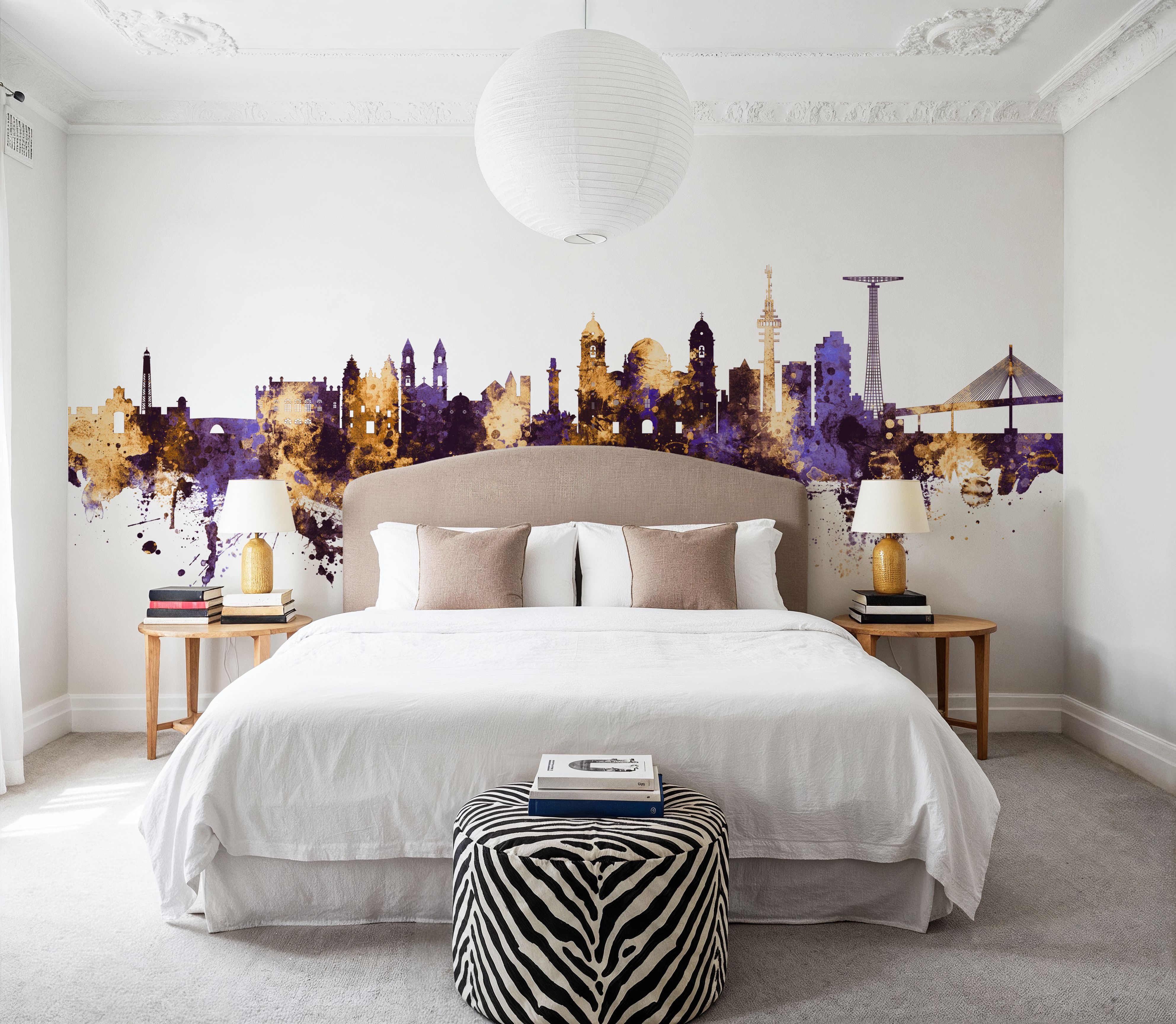 Cádiz Spain Skyline Purple & Gold