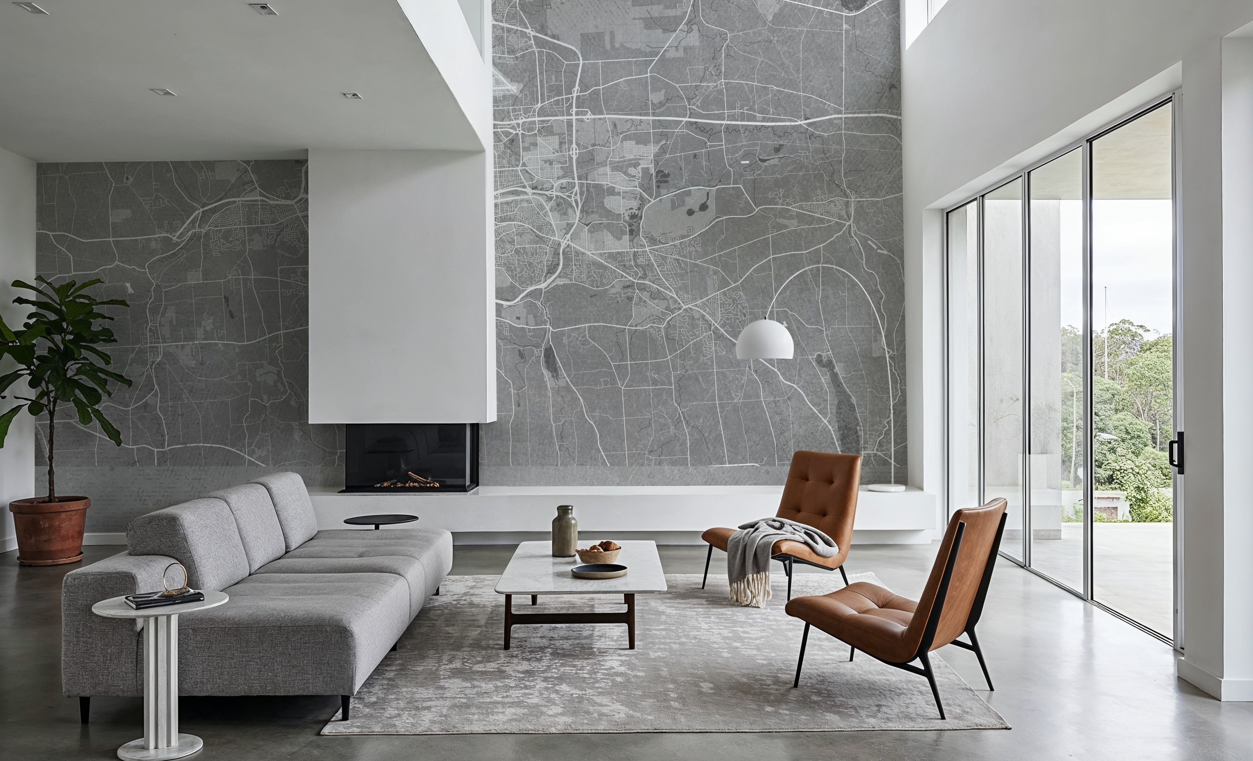 Syracuse Grey, Papel pintado