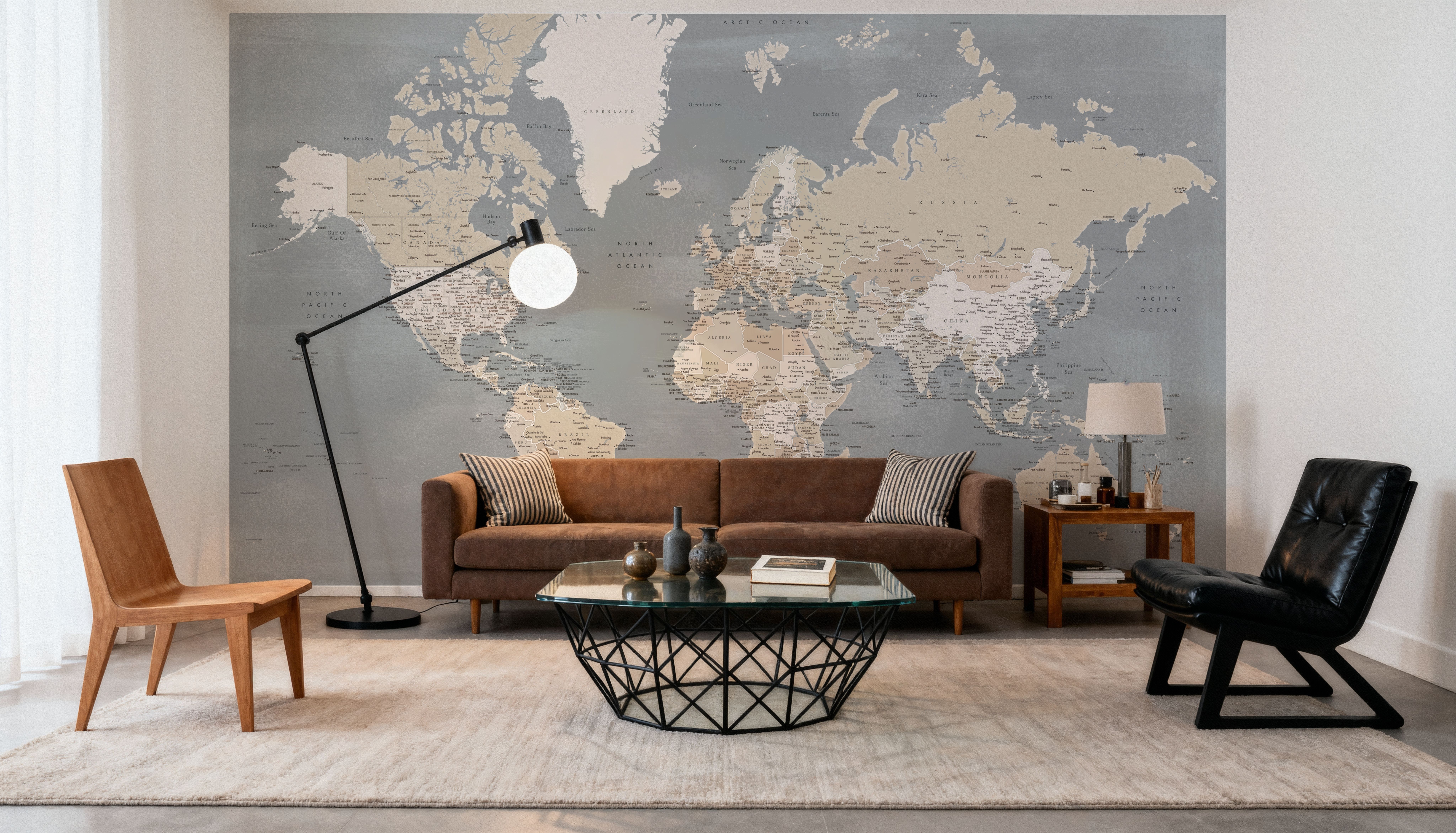 World Map Cities - Landers