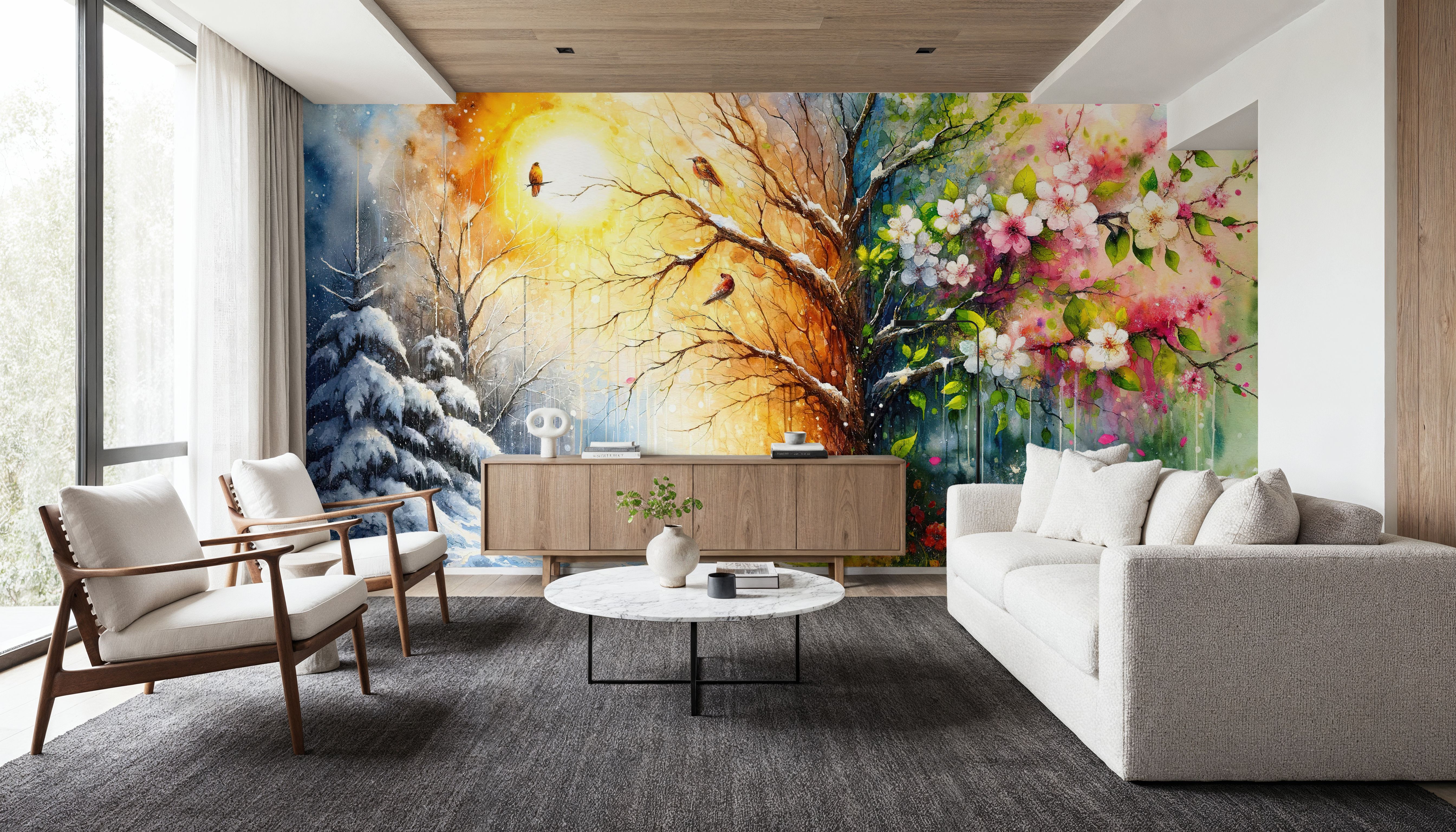 From Winter to Summer in Watercolor