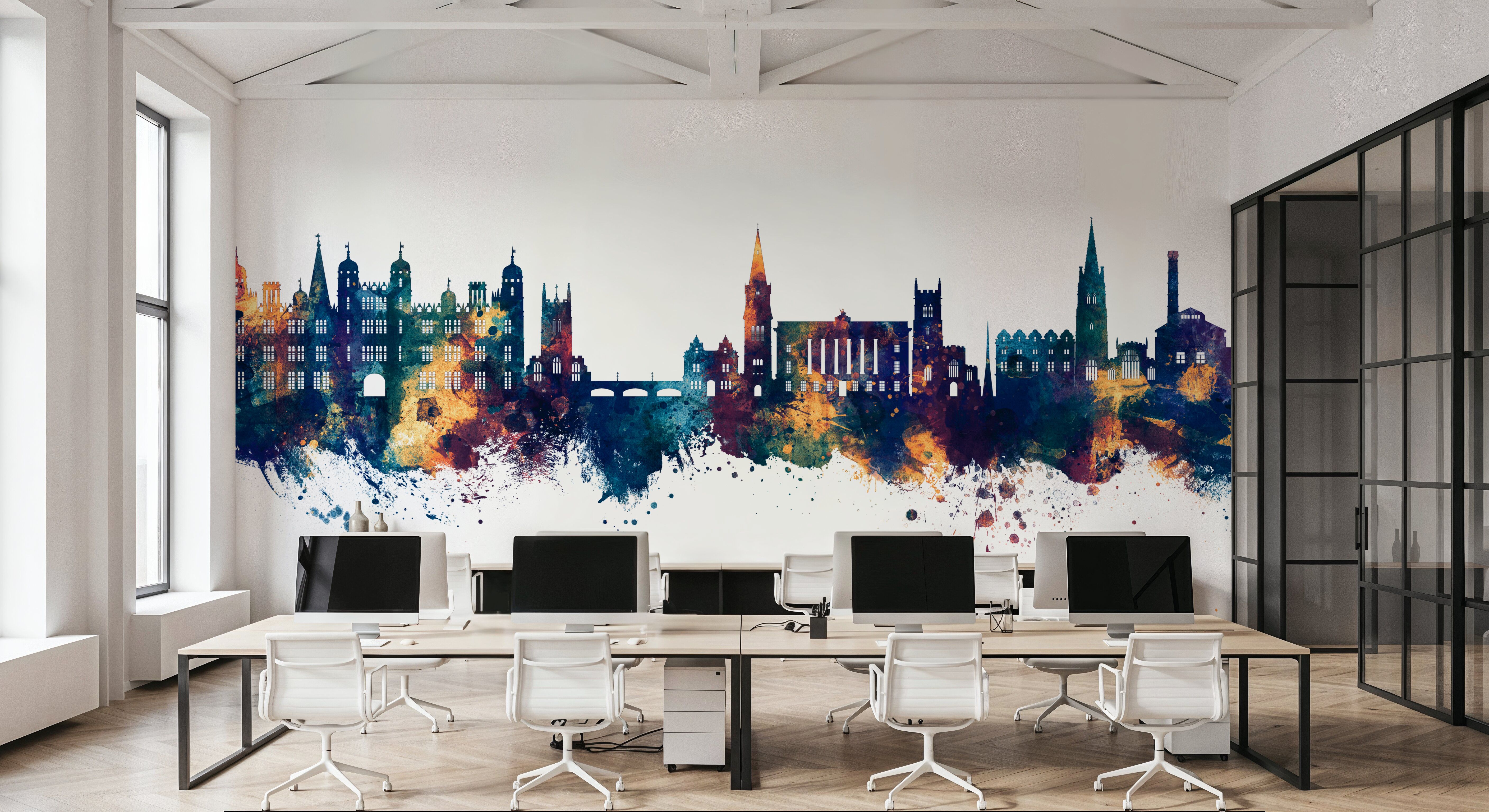 Stamford England Skyline Blue & Bronze