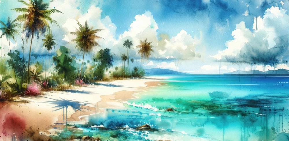 Exotic Tropical Sunny Paradise Beach