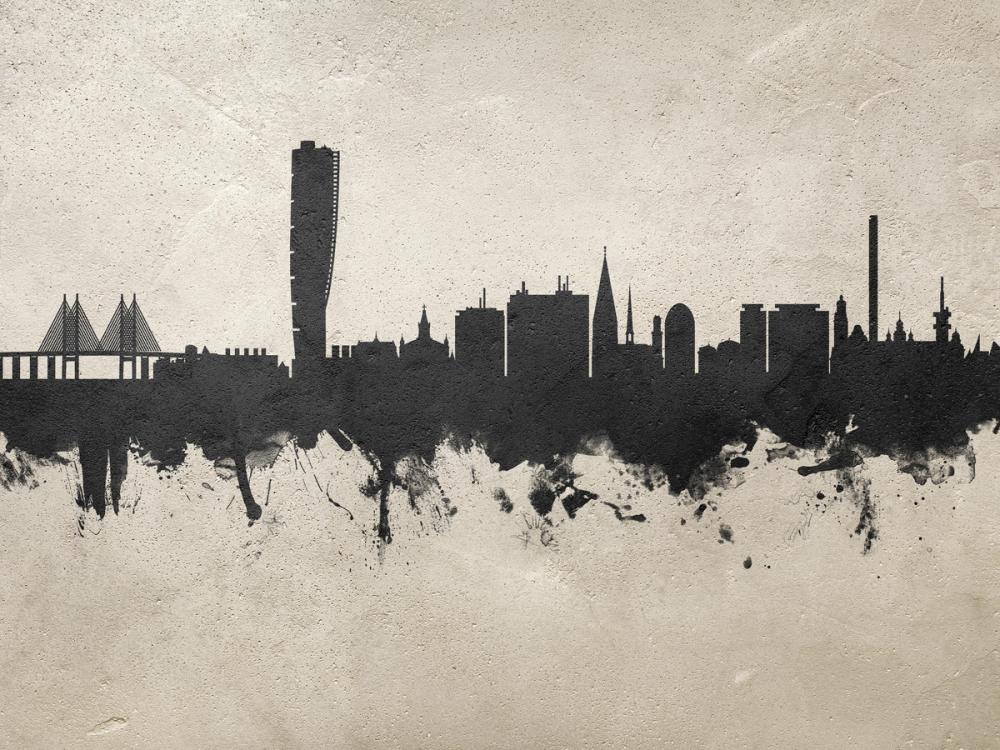 Malmö Sweden Skyline Concrete