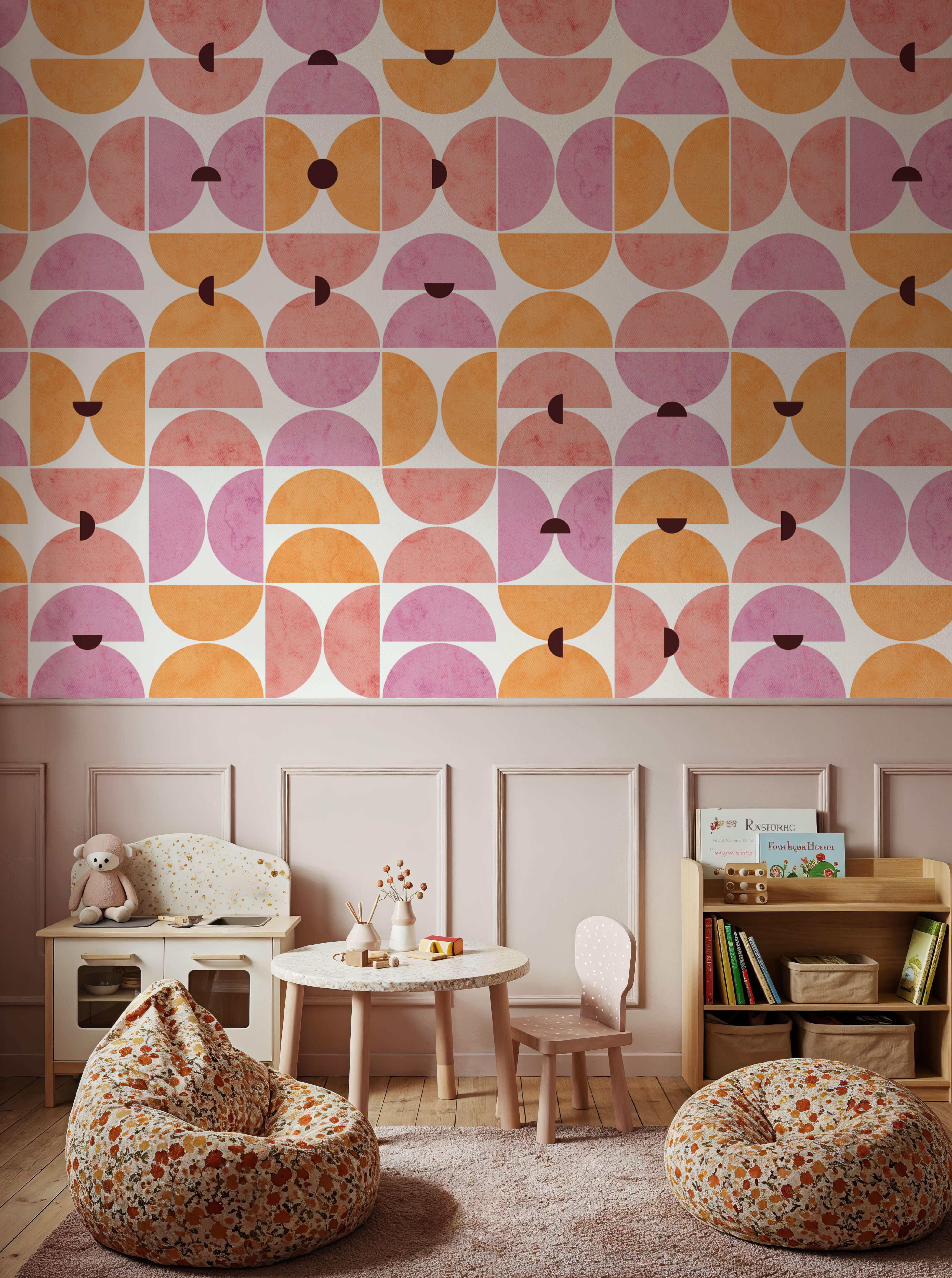 Homley Retro Shapes, Pink